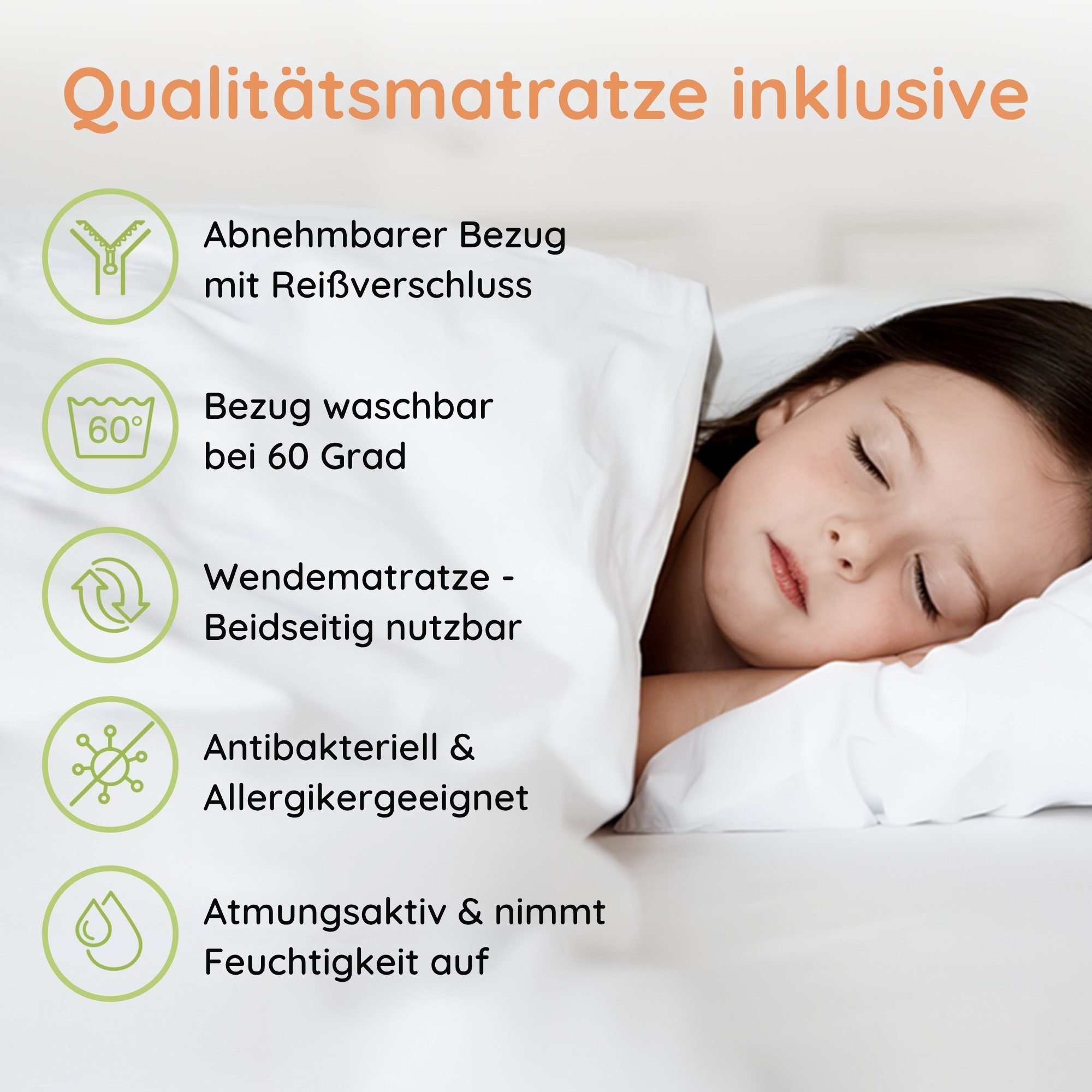 Kids Collective Etagenbett Hochbett Kinderbett 80x180 90x200 umbaubar in zwei Einzelbetten, 200x90 mit 2 Schubladen,Lattenrost, Rausfallschutz, 2 Matratzen, weiß