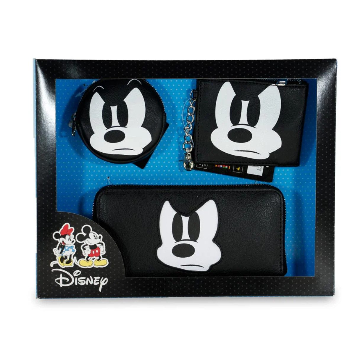 Geldbörse Angry Geschenkset schwarz Wallet Set mit Münzgeldbörsen