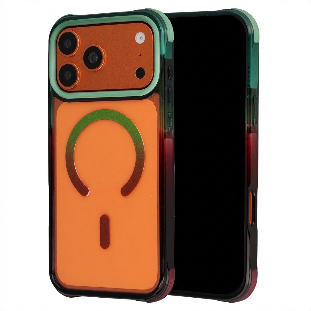 Selencia Backcover Selencia Gradient MagSafe Back Cover Apple iPhone 17 Pro - Grün / Brau