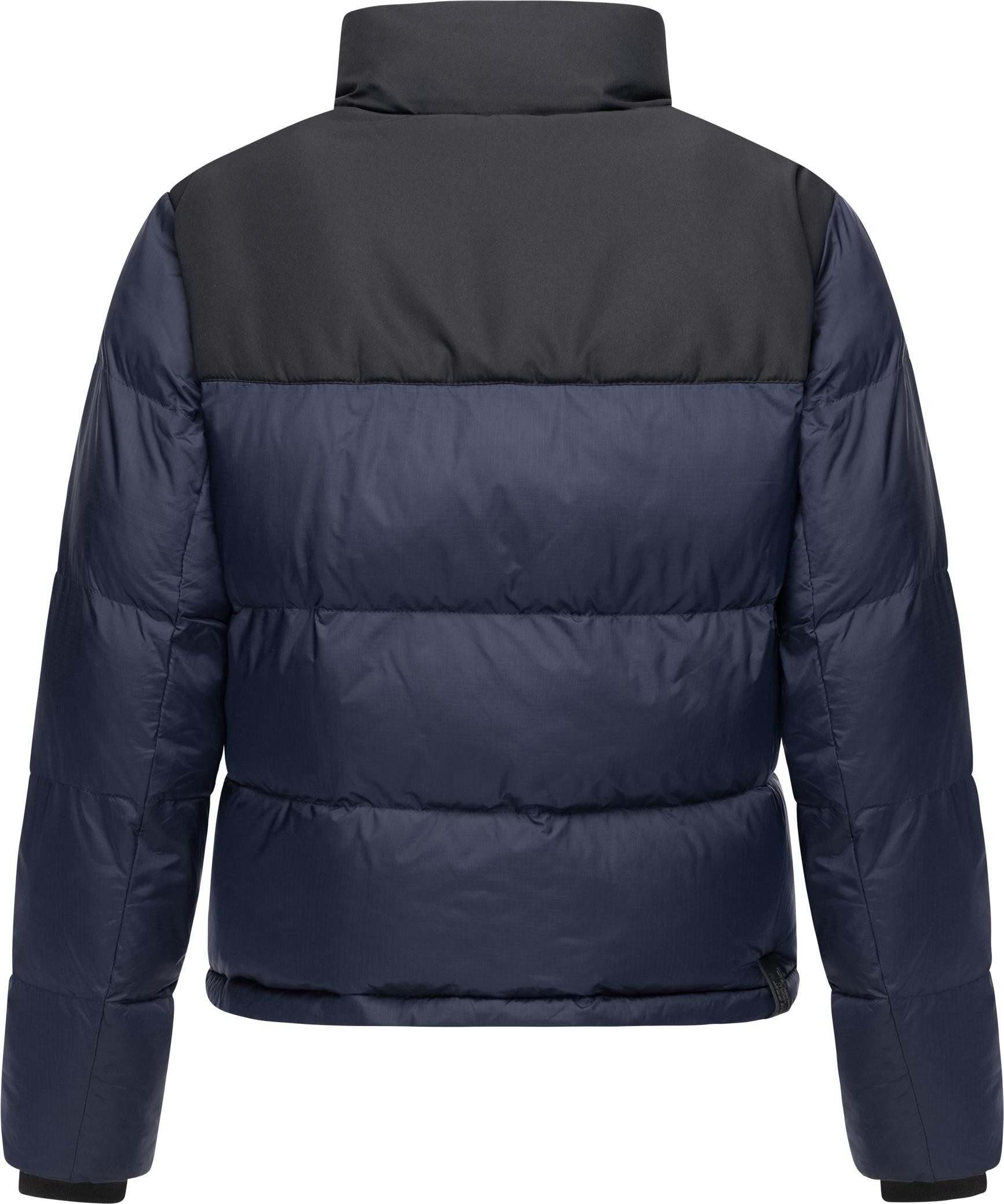 Ragwear Steppjacke Serah stylische Damen Winterjacke im Colourblocking-Design