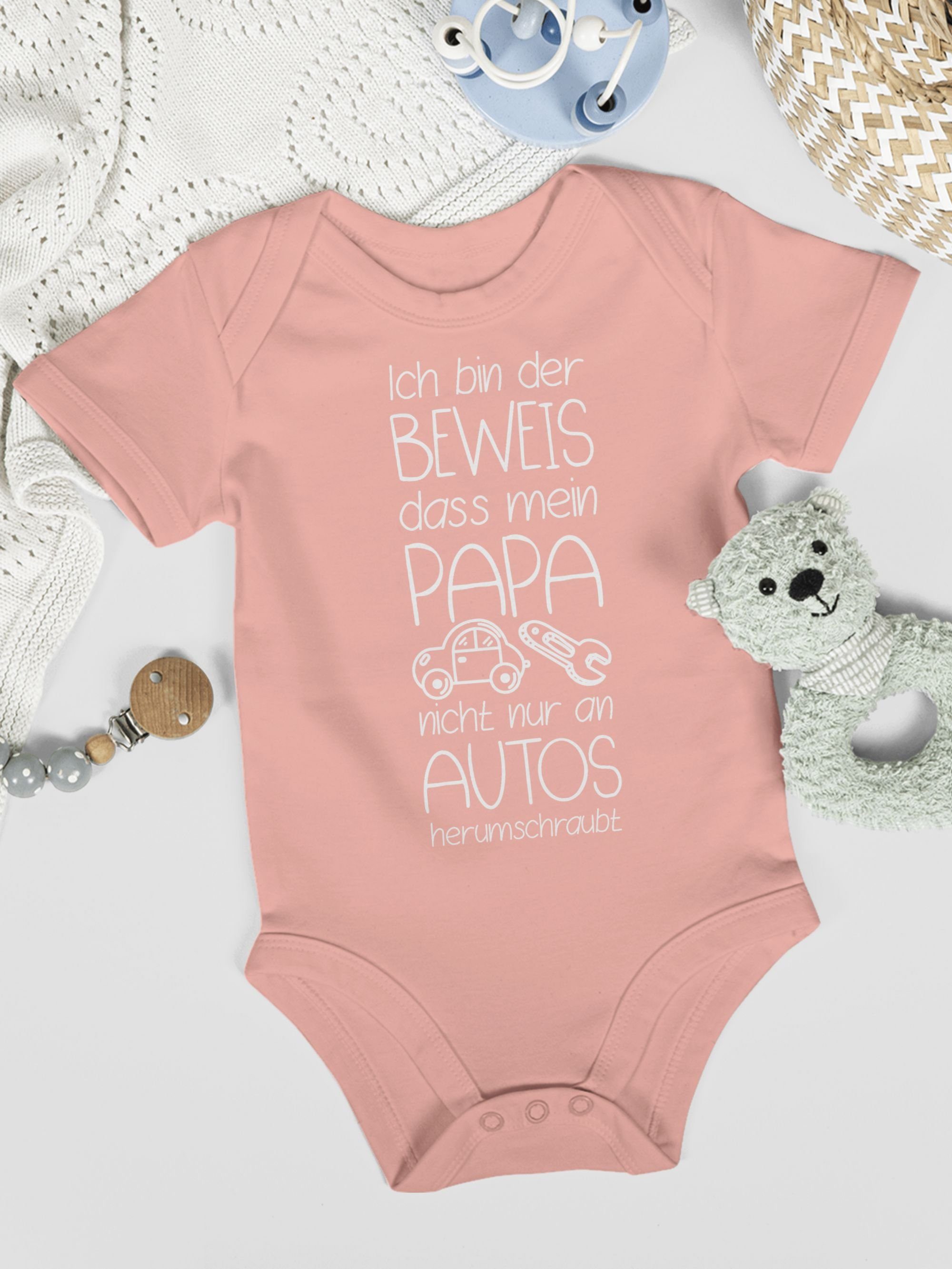 mein Sprüche Beweis Babyrosa Papa der Autos nicht 3 herumschraubt wei an Shirtbody nur Ich Baby dass bin Shirtracer