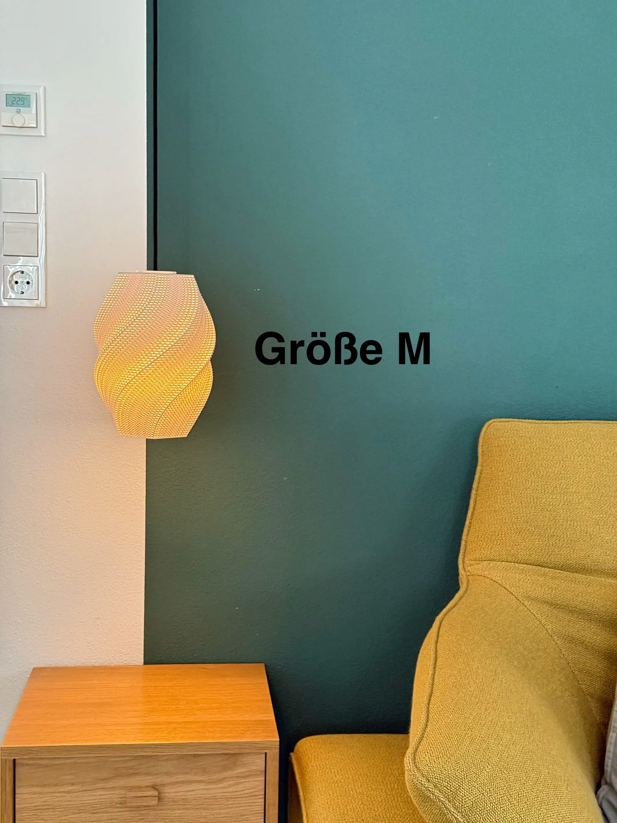 3D Vase Hängeleuchte Pendelleuchte E27 inkl. Aufhängung Textilkabel 100cm Hängelampe, ohne Leuchtmittel