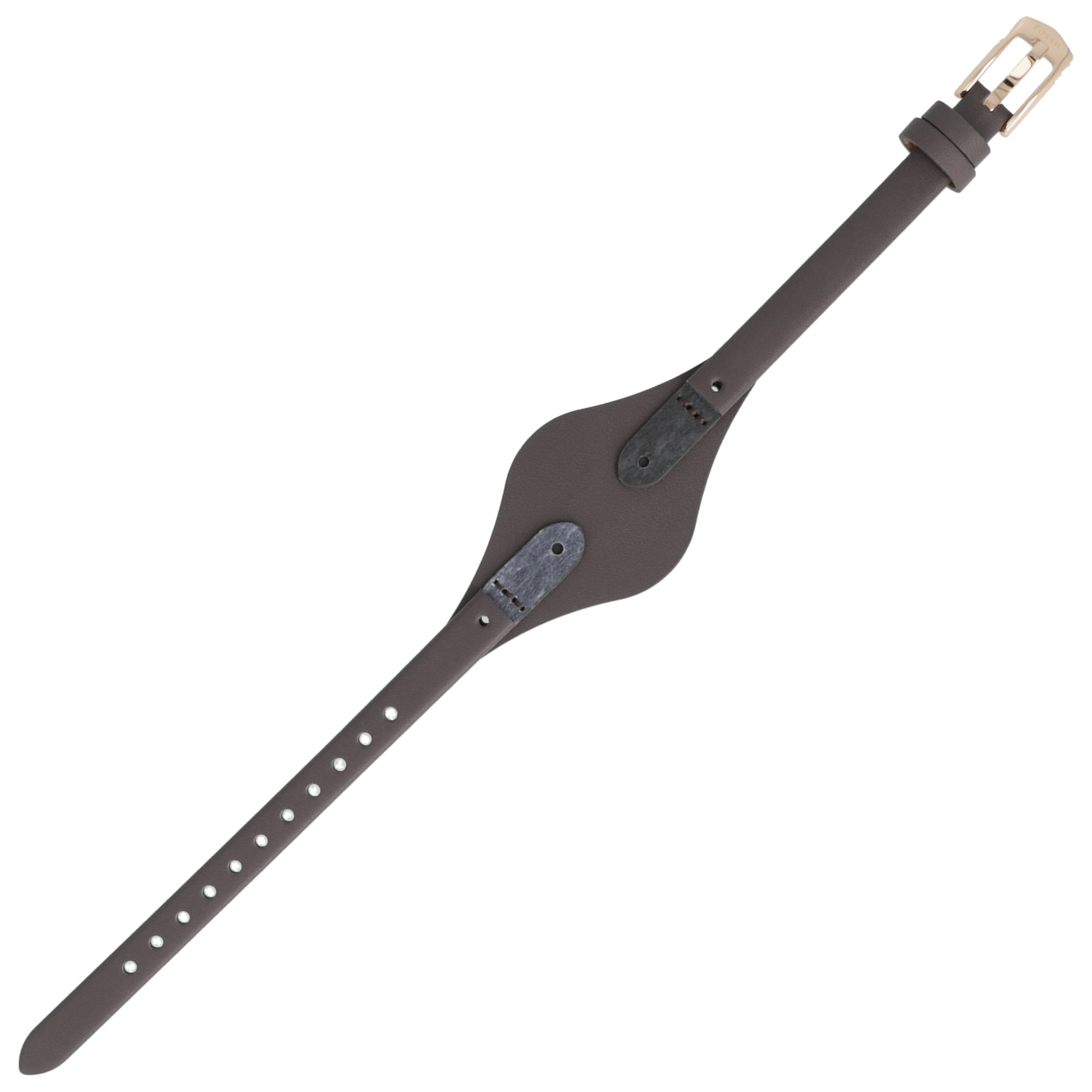 Fossil Uhrenarmband 8mm Leder Grau ES-3077 günstig online kaufen