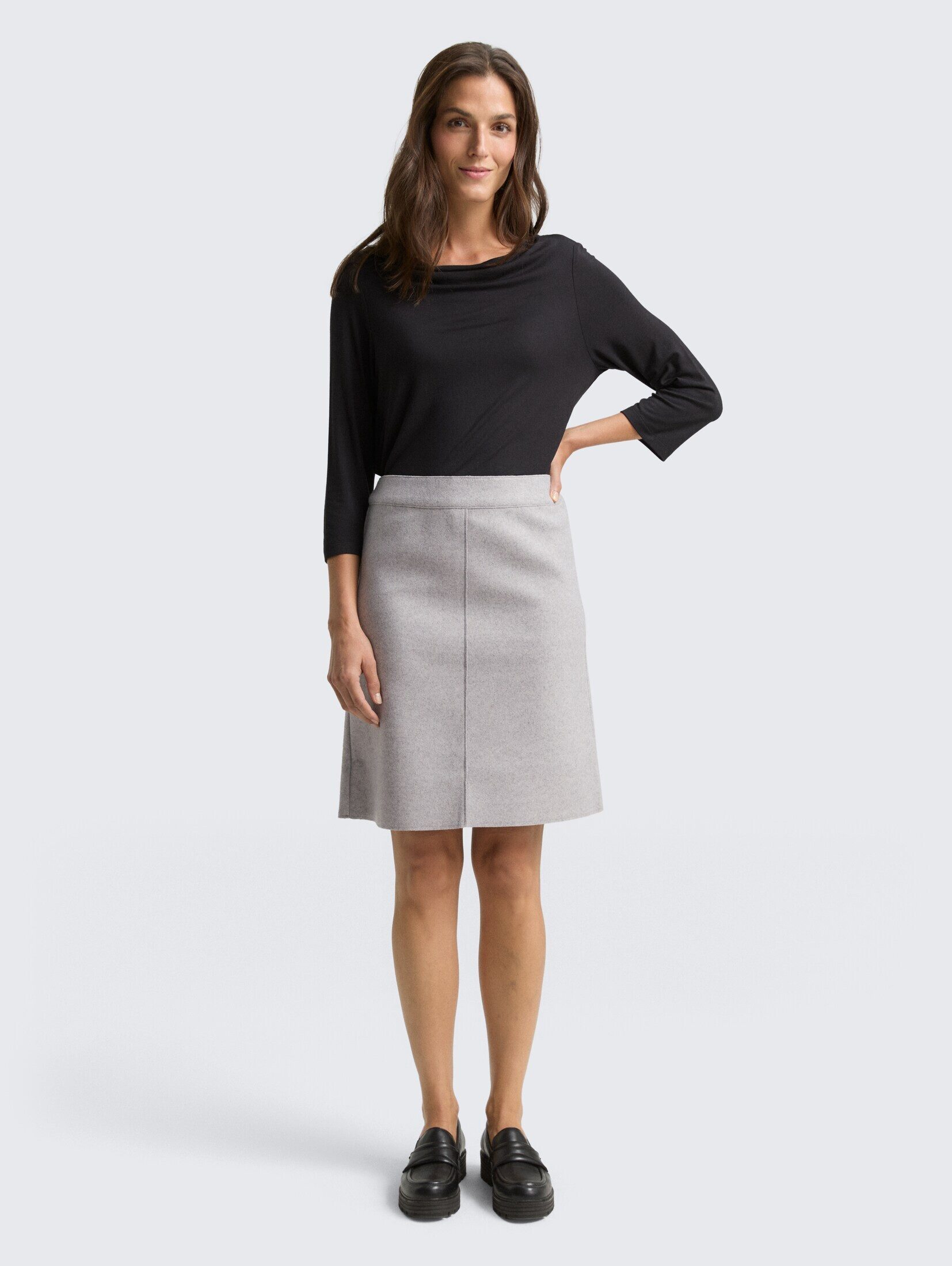 TOM TAILOR Sommerrock Röcke Cosy Rock in Melange-Optik