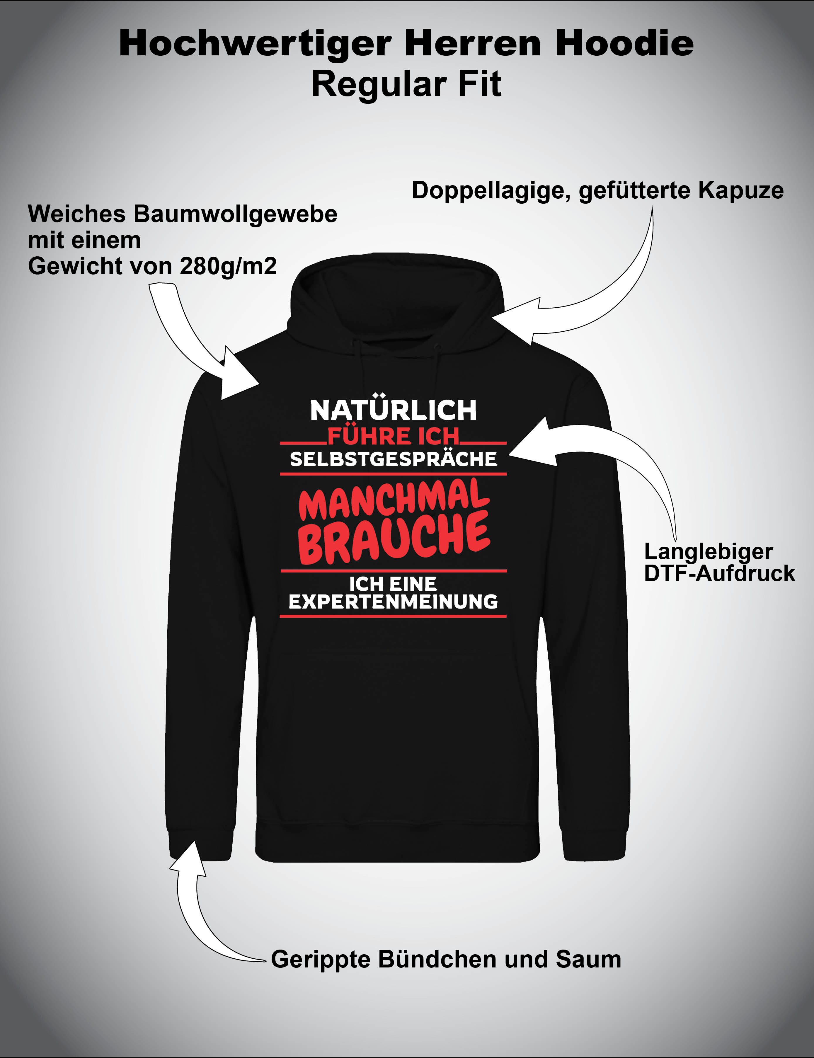Youth Designz Kapuzenpullover "Selbstgespräche" Herren Hoodie Pullover mit lustigen Print Geschenk mit witzigen Aufdruck für Männer
