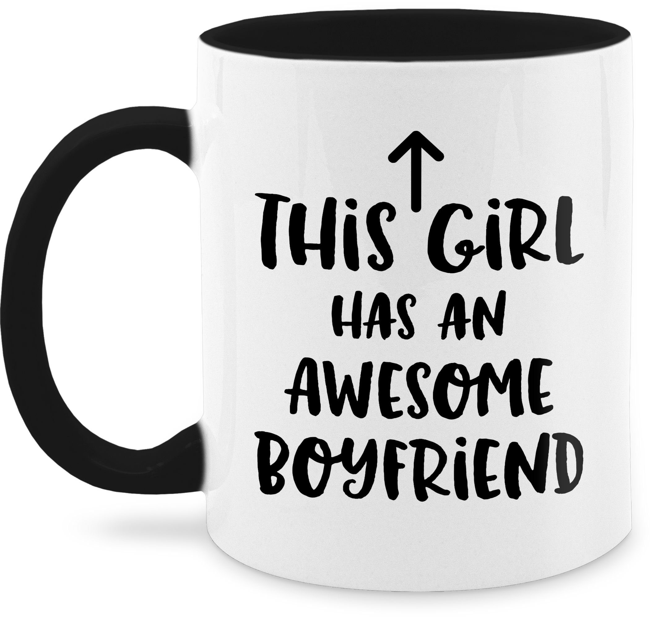 an This Valentinstag 3 Geschenk Keramik, has Schwarz Tasse Boyfriend, awesome Girl Shirtracer