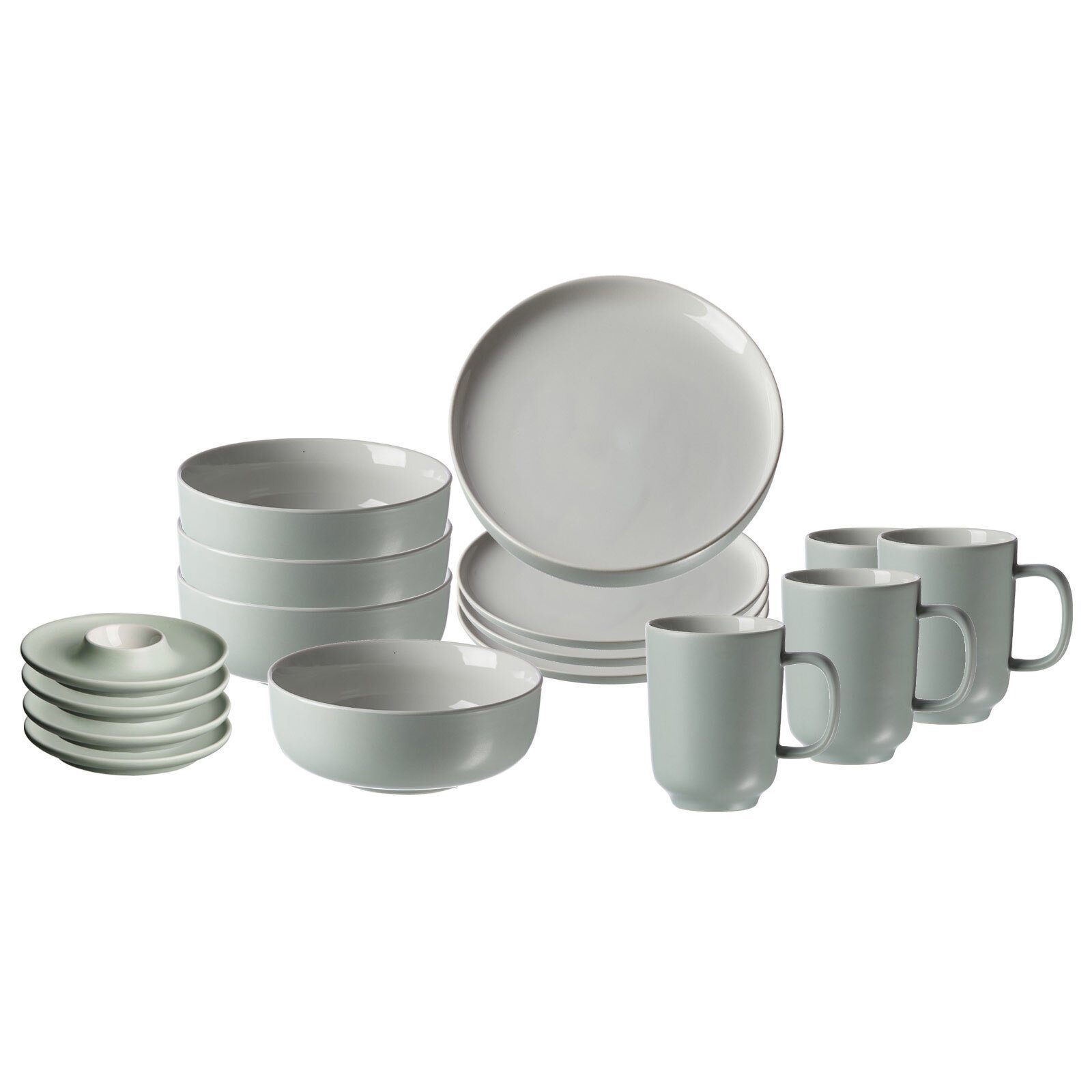 Ritzenhoff & Breker Frühstücks-Geschirrset Jasper Frühstücksset 16er Set (16-tlg), 4 Personen, Keramik