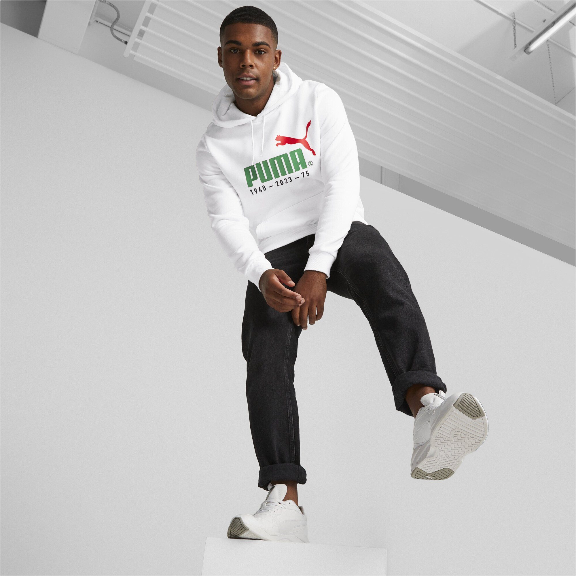 Celebration White Sweatshirt Herren Hoodie 1 PUMA No. Logo