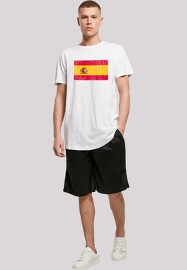 F4NT4STIC T-Shirt Spain Spanien Flagge distressed Print