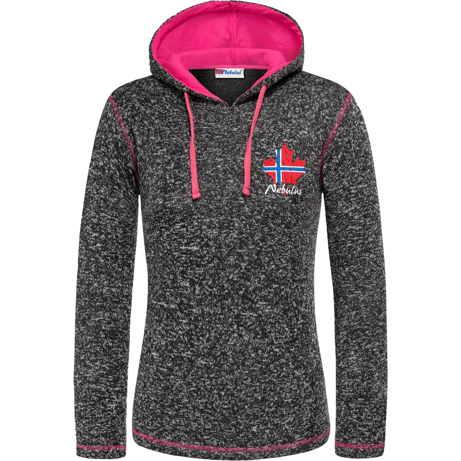 Nebulus Hoodie JAKE, P5241 - Damen, schwarz-pink, XXL/44