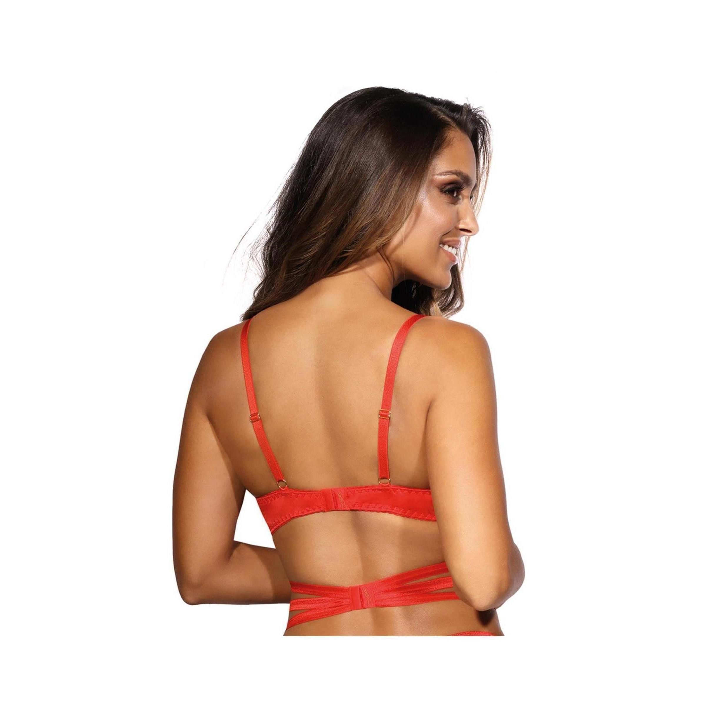 Axami Ouvert-BH V-9771 bra red with open cups - (L,M,S,XL)