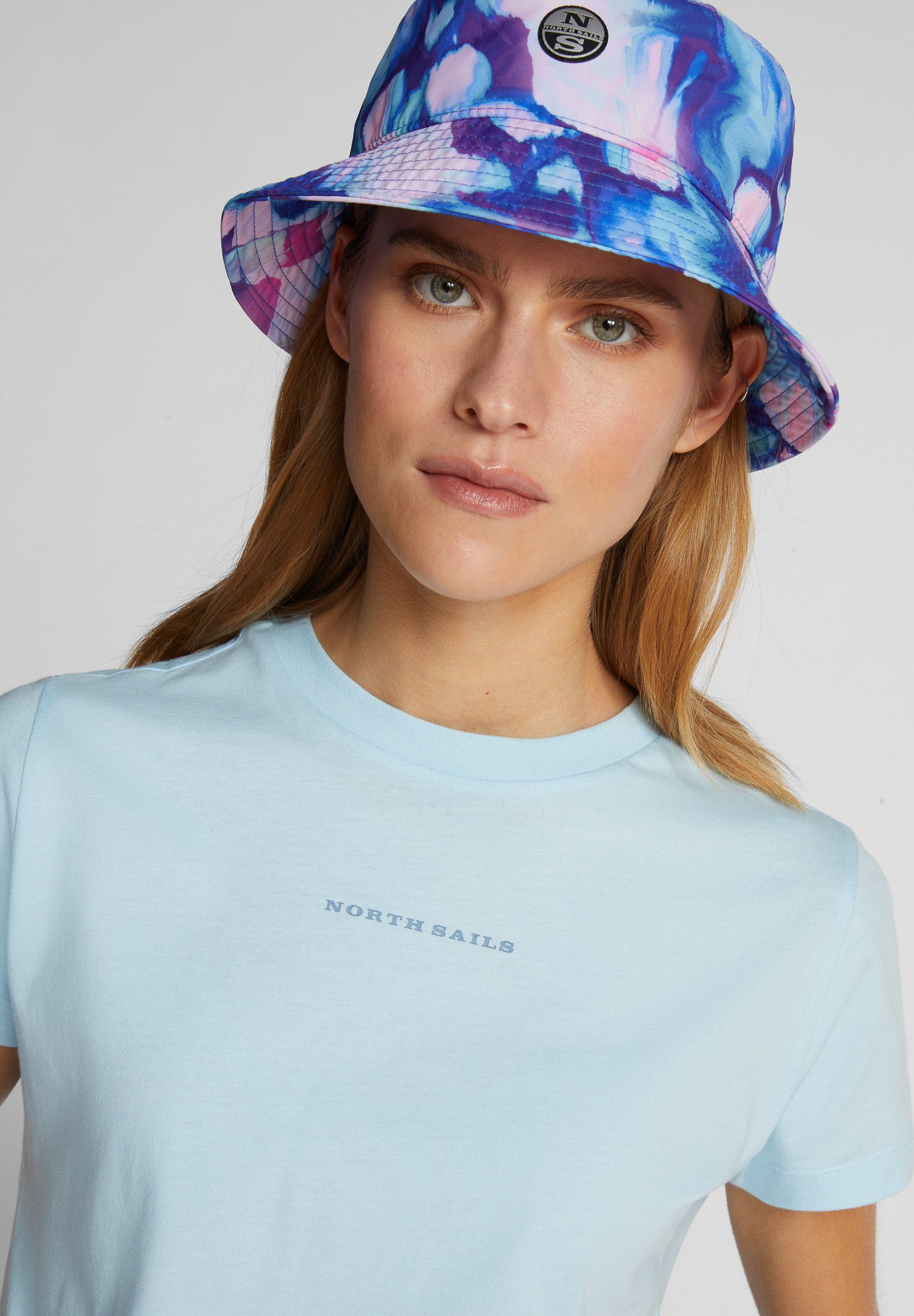 T-Shirt North COOL Schriftzug Sails BLUE mit
