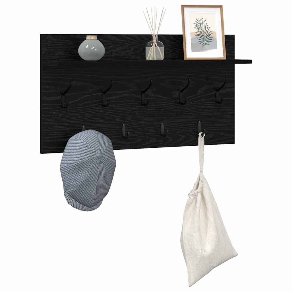 vidaXL Regal Wandmontierter Kleiderständer Schwarze Eiche günstig online kaufen