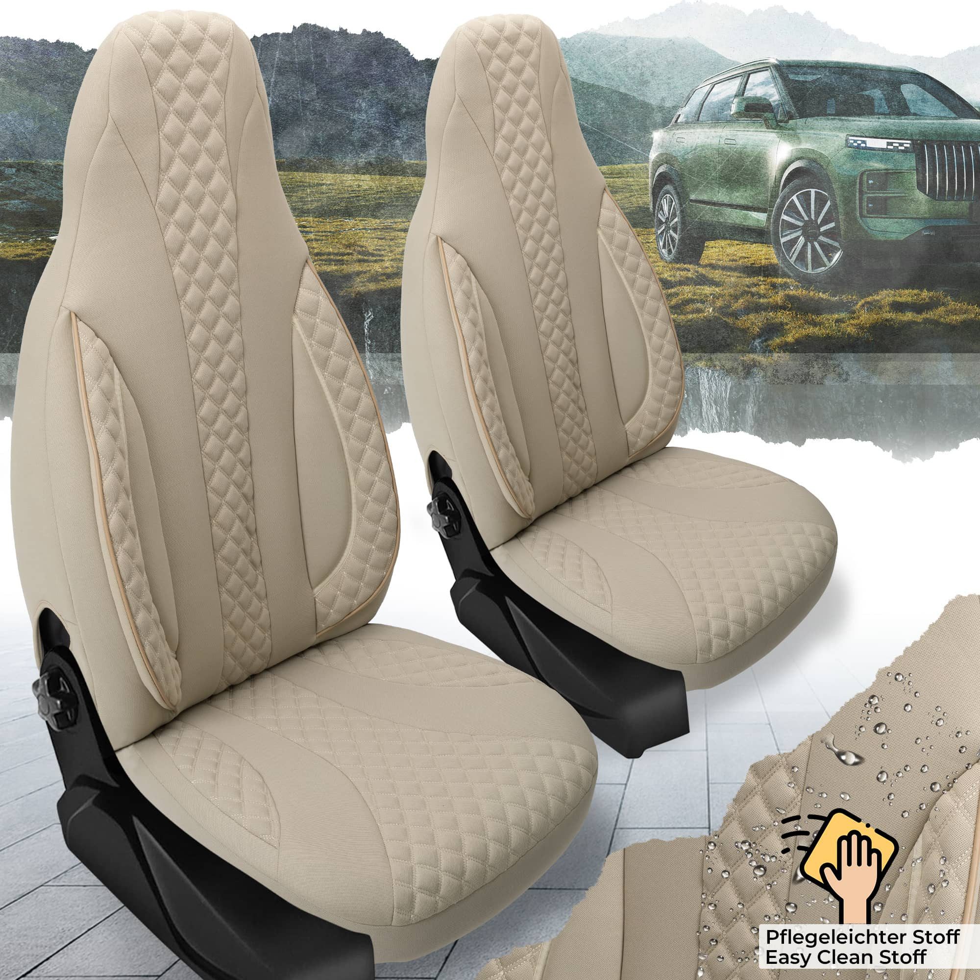 BREMER SITZBEZÜGE Autositzbezug für Skoda Octavia 3 Typ 5E Bj 2013-20 (PL405), Set, Schonbezüge Sitzbezüge Fahrer und Beifahrer, in Beige