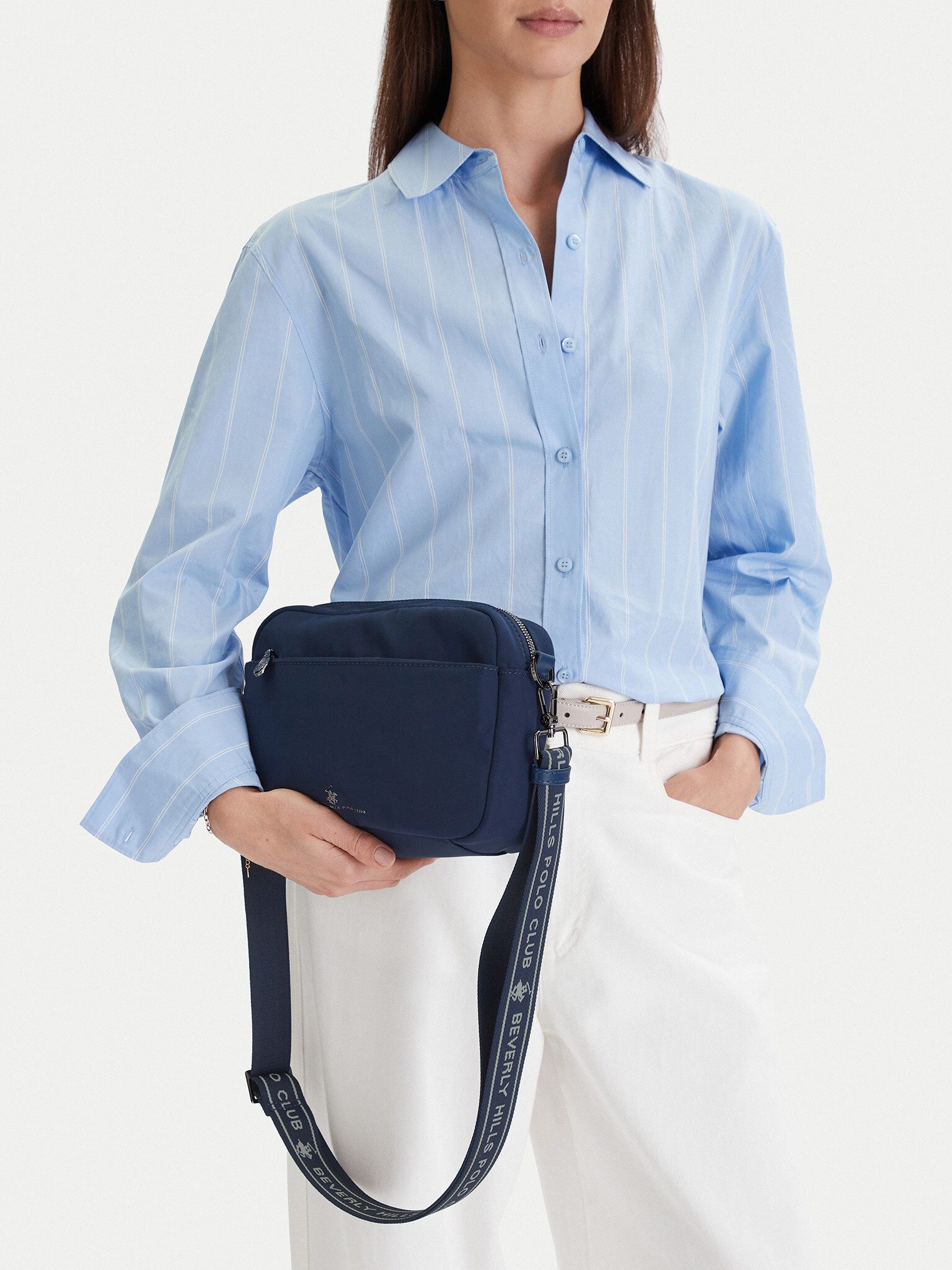 BEVERLY HILLS POLO CLUB Handtasche Beverly Hills Polo Club Damenhandtasche Marineblau BEVERLY HILLS POLO