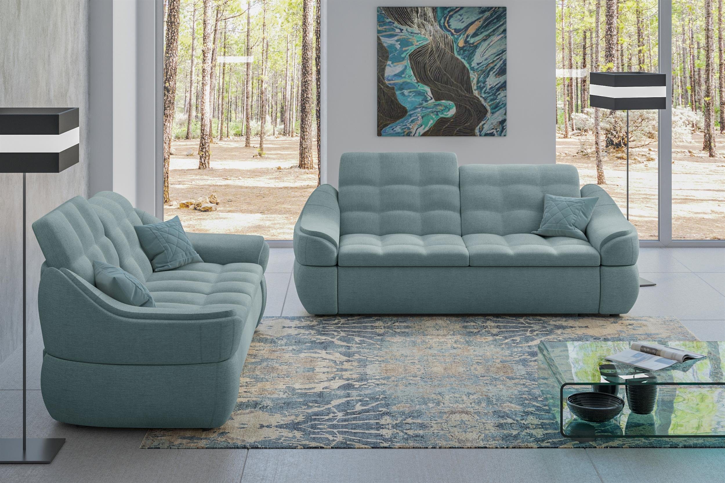 Sofa, made Modern (2-tlg), Stylefy (Set Design, aus in 2x2-Sitzer Europa bestehend Alisa, Polstergarnitur