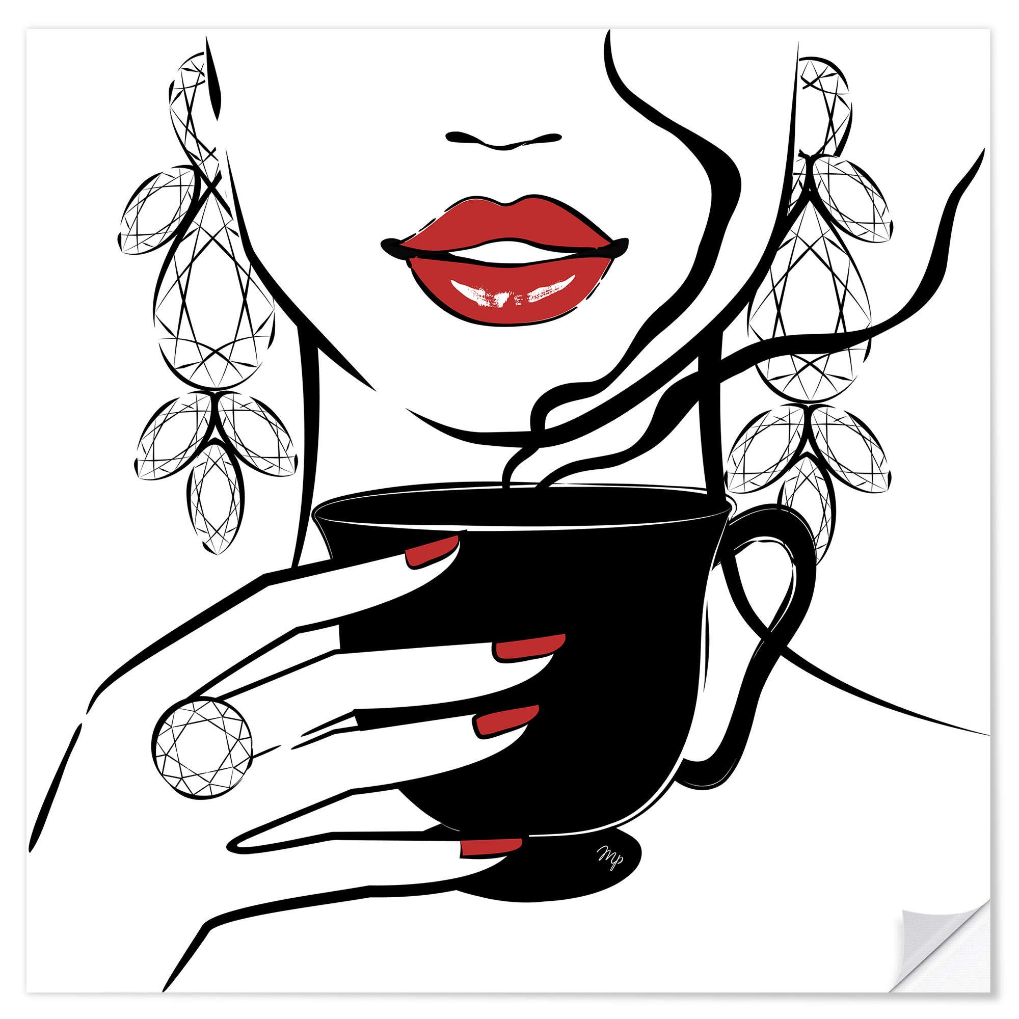 Posterlounge Poster Martina illustration, Kaffee-Zeit, Küche günstig online kaufen