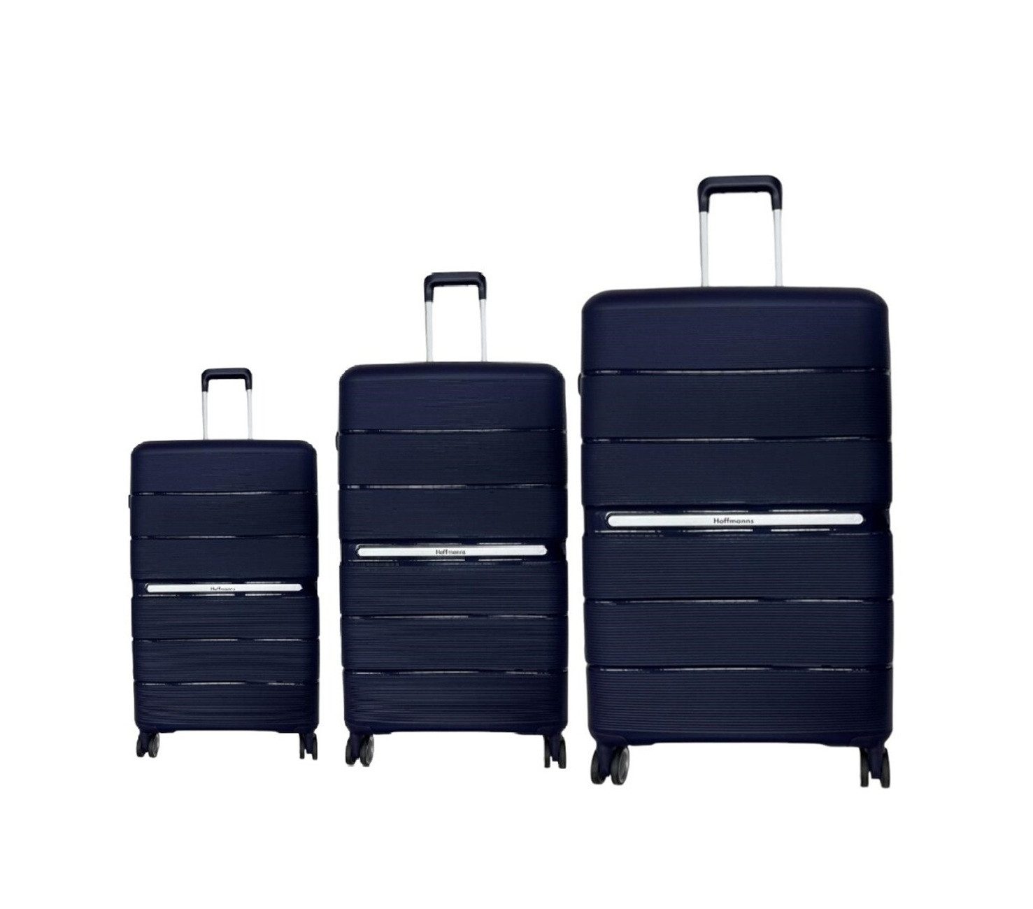 Hoffmanns Kofferset 3-teilig - Polypropylen-Hartschale mit 360° Rollen, (3 tlg)