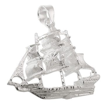 unbespielt Kettenanhänger Anhänger Großes Segelschiff 925 Silber 24 x 21 x 5 mm inkl. kl. Schmuckbox, Silberschmuck für Damen und Herren