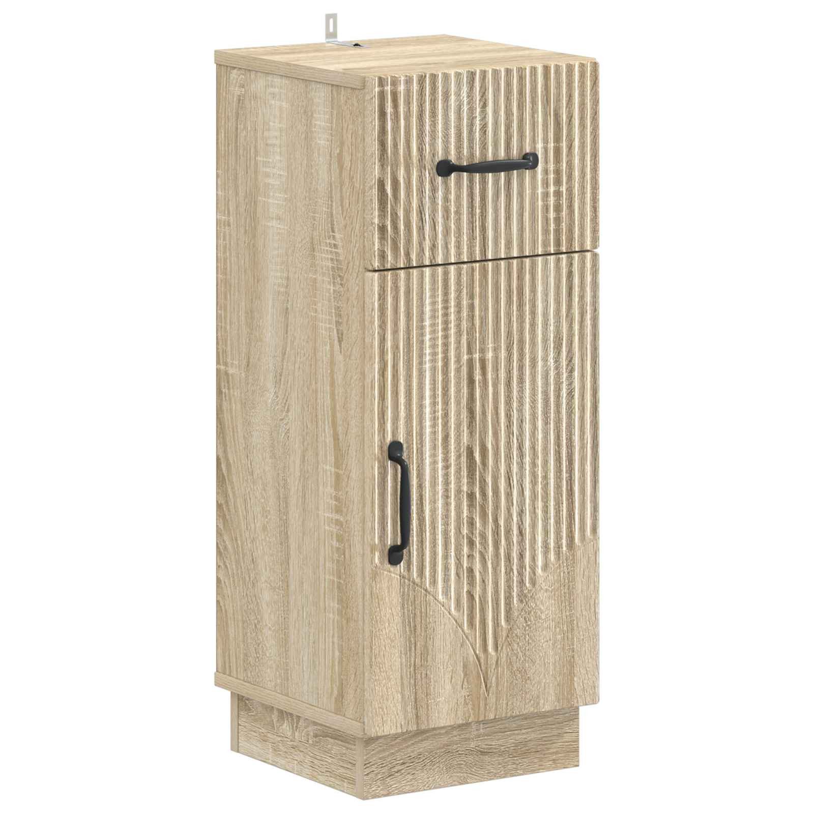 vidaXL Gartenlounge-Set 4-teiliges Badezimmer-Schrank-Set HOORN Sonoma-Eiche