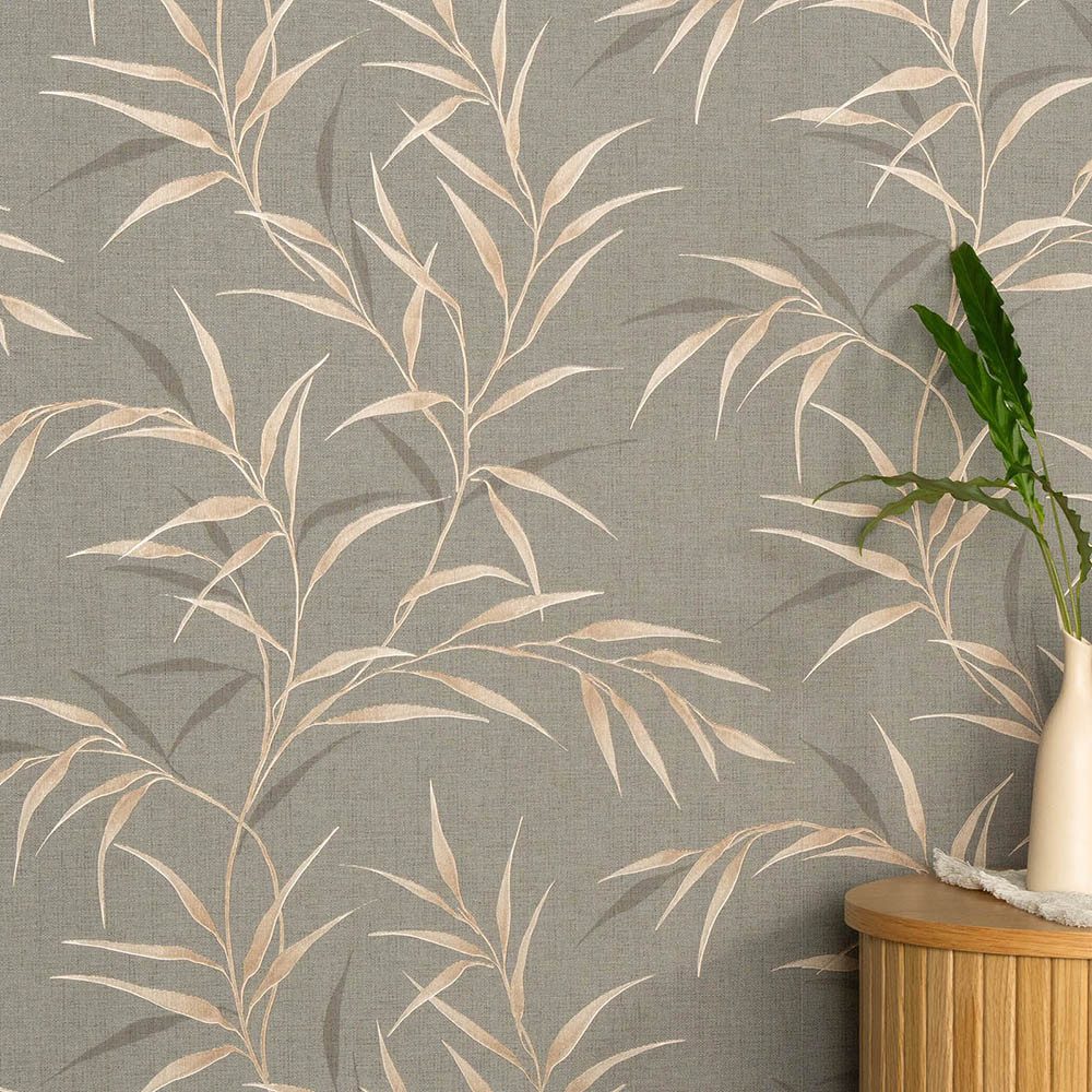 Erismann Vliestapete Blätter Floral Grau Braun Metallic 10528-11 Guido Maria Kretschmer
