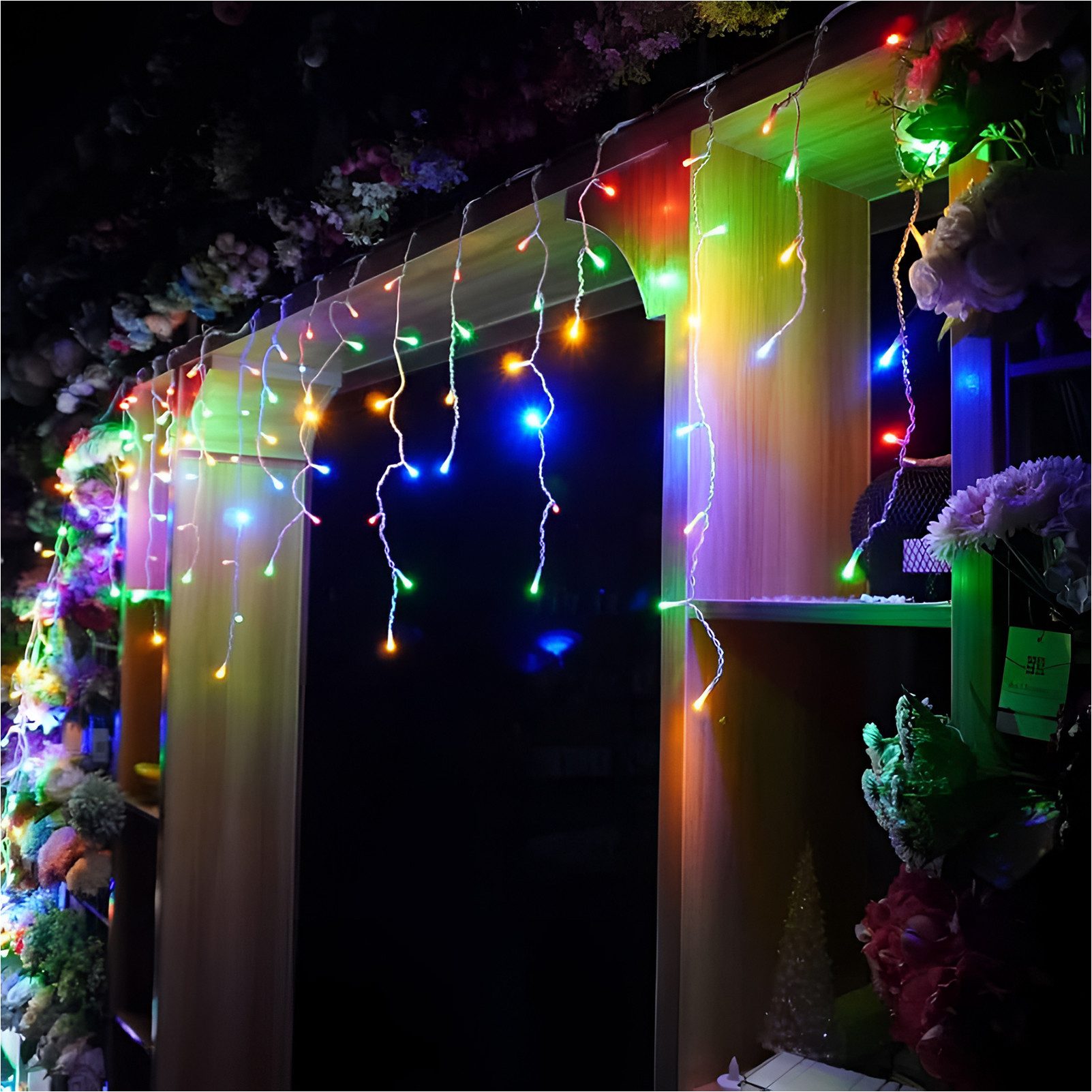 Salcar LED-Lichtervorhang LED Lichterkette Eisregen Lichtervorhang günstig online kaufen