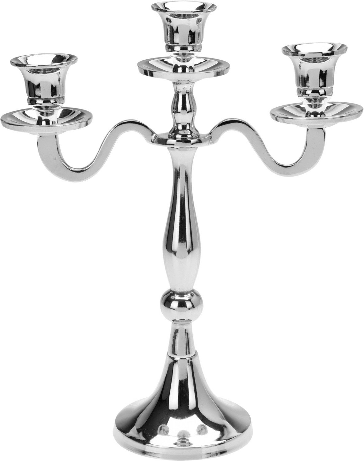 Mojawo Laterne Eleganter 3-armiger Kerzenständer Kerzenhalter Metall Silber günstig online kaufen