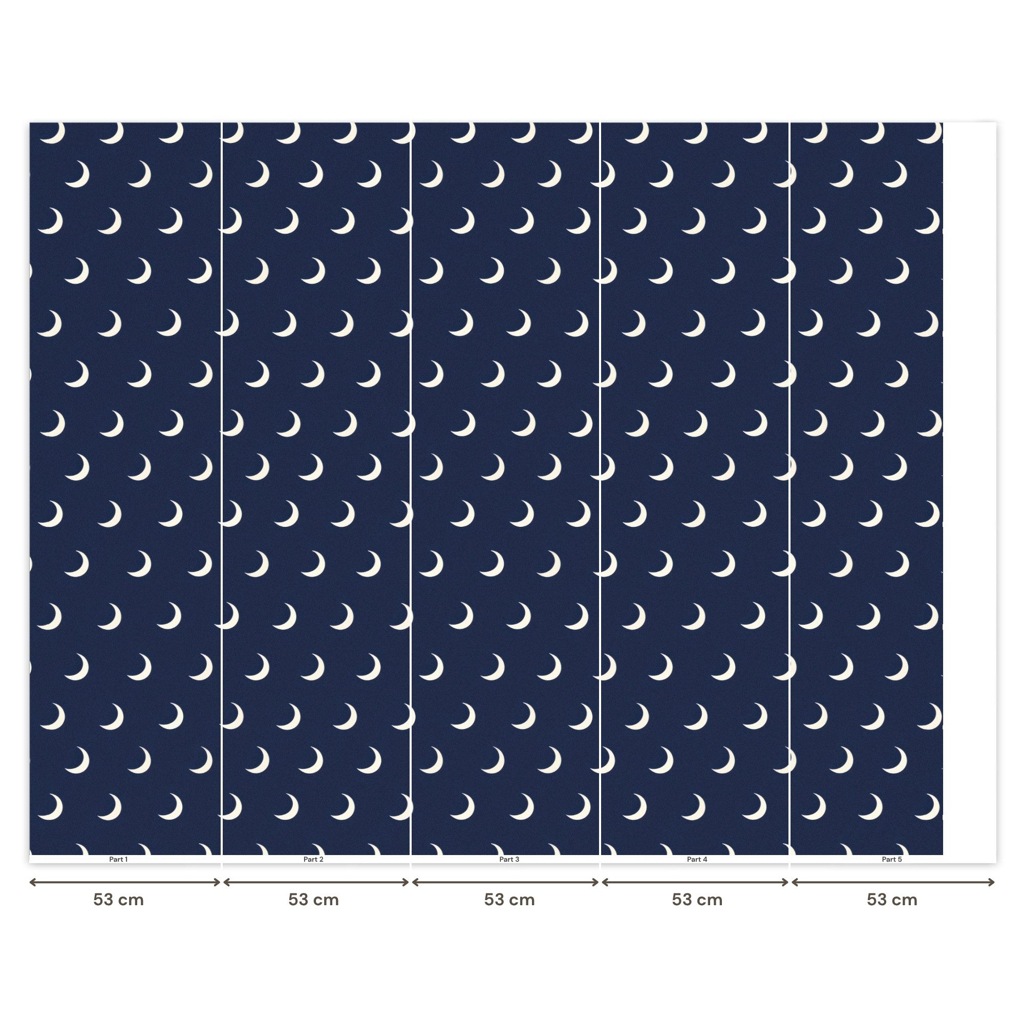 OnlyWow Fototapete Muster - Mähne - Blau, Matt, bedruckt, Wandtapete, Wohnzimmer, Vinyl Tapete 260x220cm