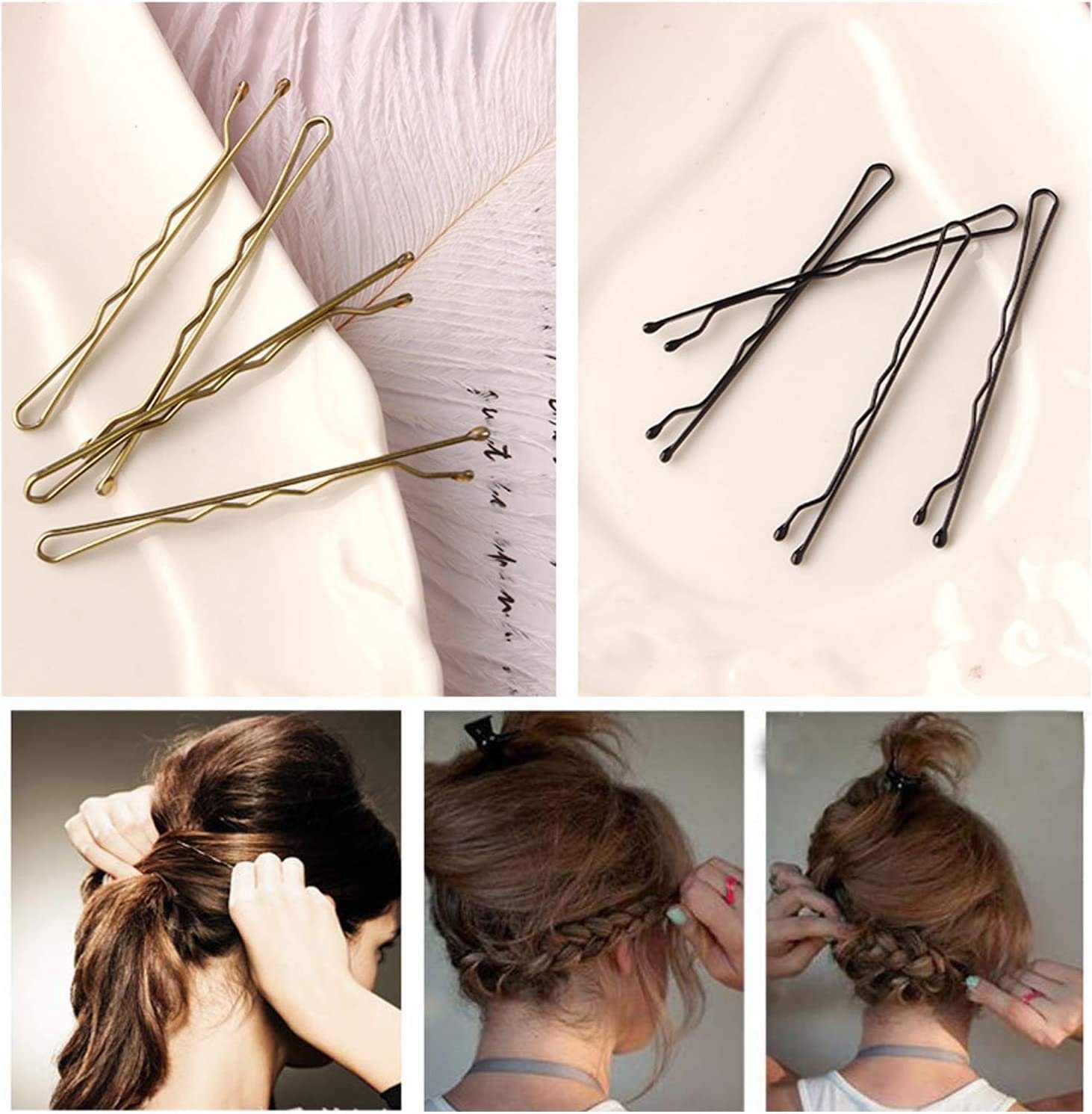 Diadem Bun Metal Pins Accessories Hairpins for Girls' Hair Bobby WaKuKa 100