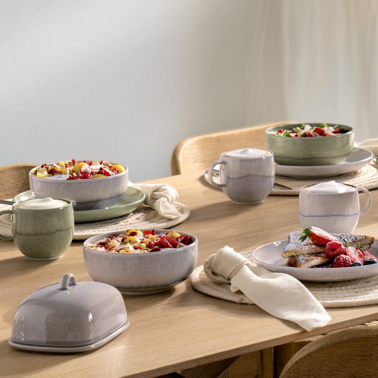 like. by Villeroy & Boch Becher Perlemor Sand, Steingut, 2-tlg.