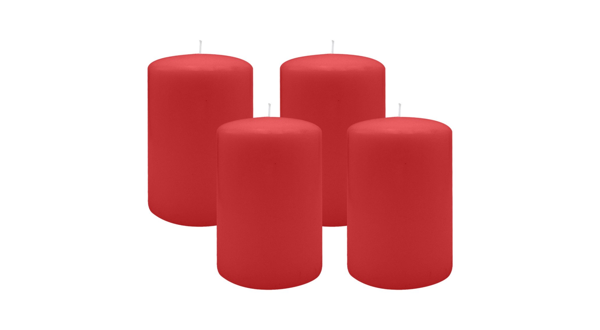 Kopschitz Kerzen Stumpenkerze 4er Set Stumpenkerzen/Adventskranzkerzen Rot günstig online kaufen
