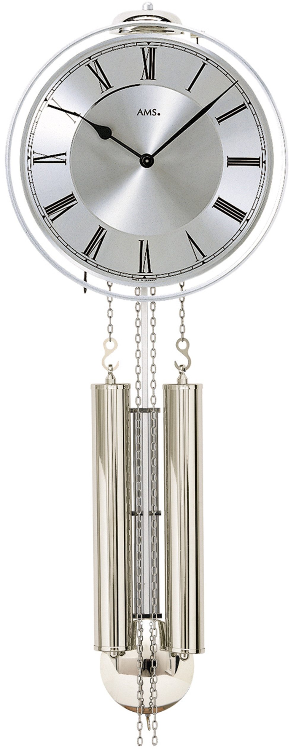 AMS Pendelwanduhr Mechanische Wanduhren mit Gewichten und Pendel von AMS (mit echten Rädern und Trieben)