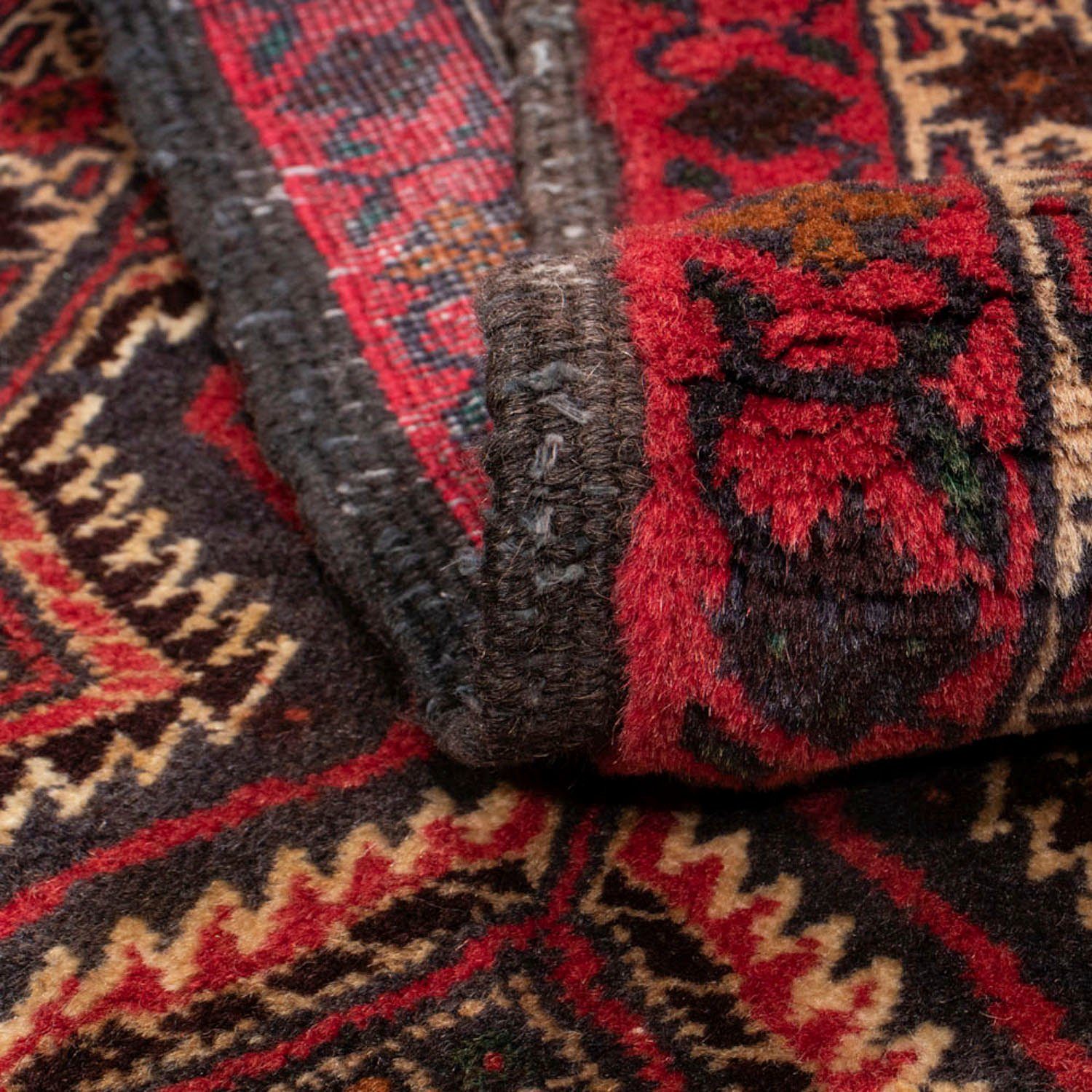 Wollteppich Belutsch Durchgemustert morgenland, x Handgeknüpft 8 Rosso mm, 83 cm, Höhe: 153 rechteckig