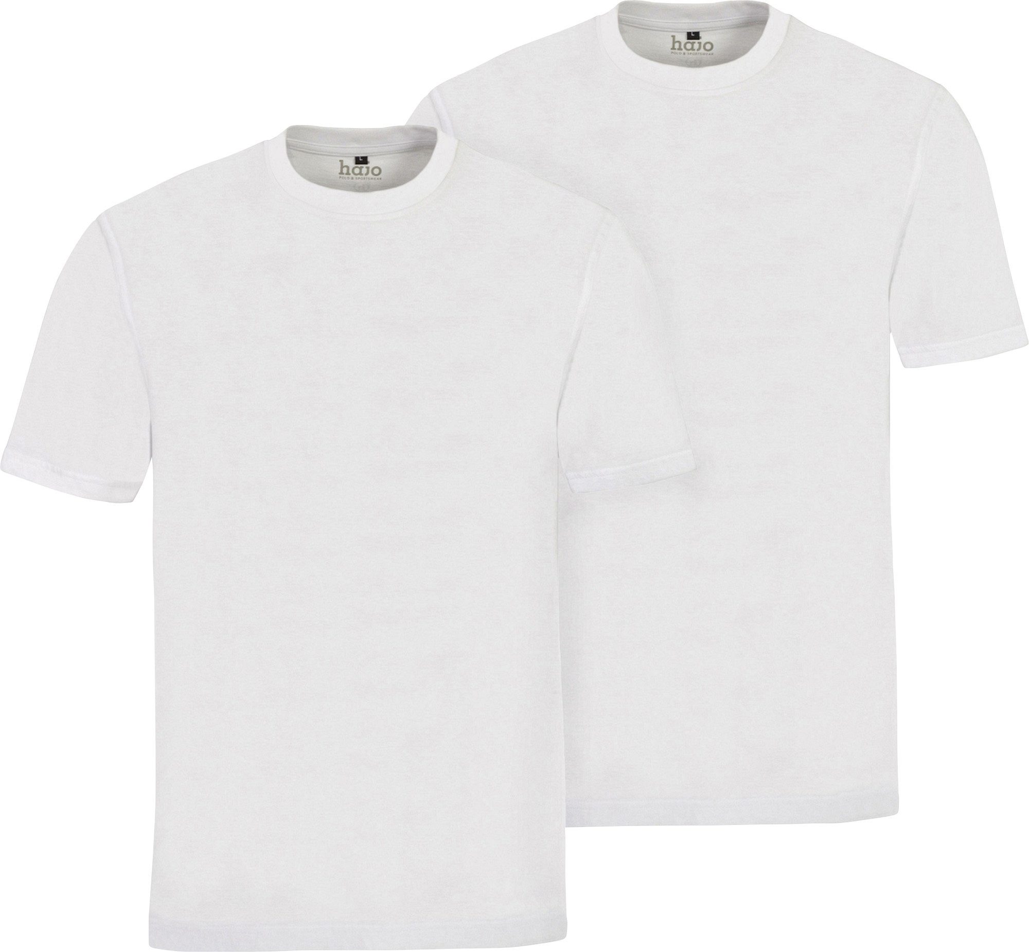 Hajo Sweatshirt Herren-T-Shirt 2er-Pack Uni