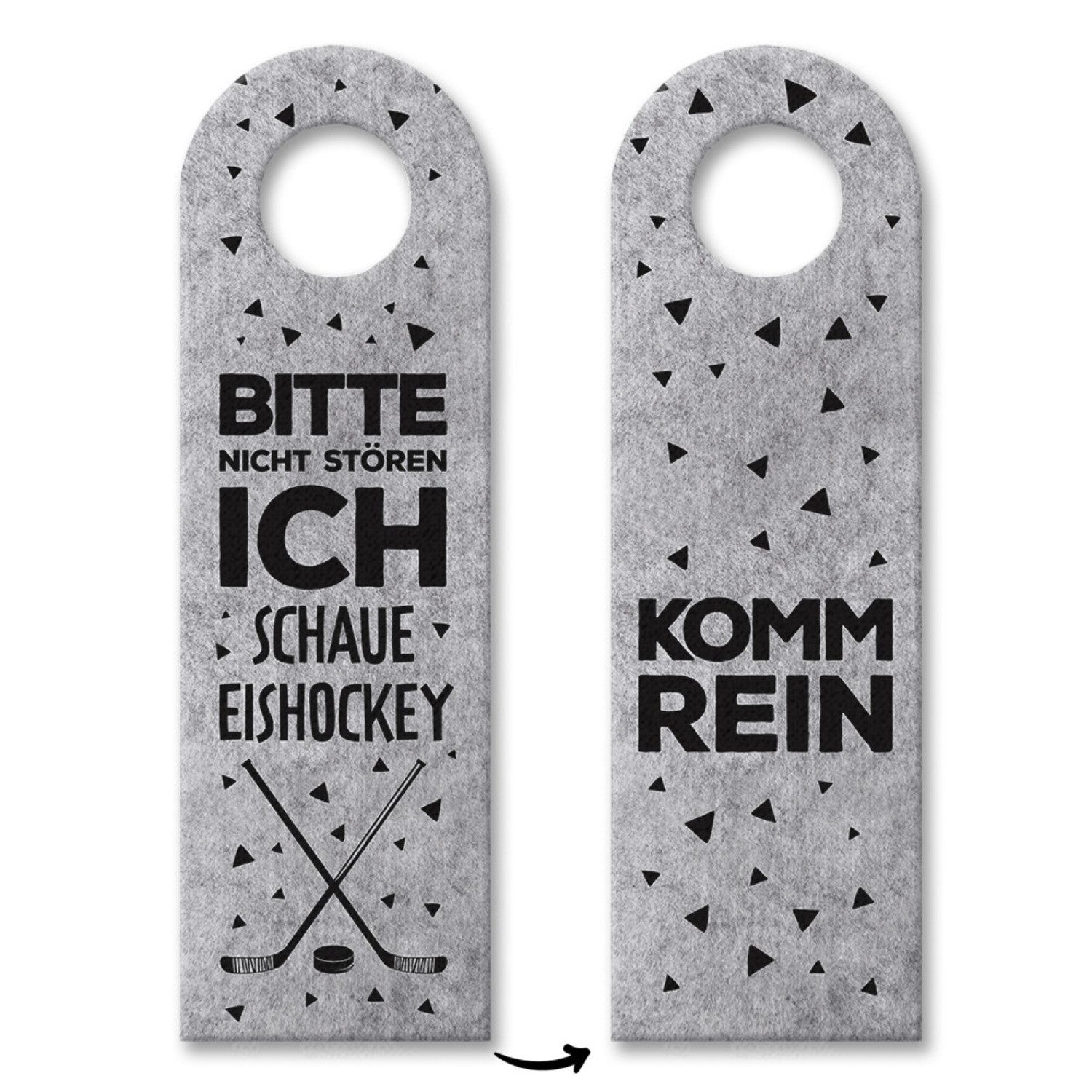 Dekohänger 10x Bitte nicht stören ich schaue Eishockey! Türhänger Türschild