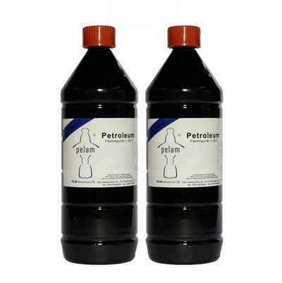 Petromax Petroleum Lampenöl Pelam für Lampen und Kocher Feuerhand, 1 l, (Spar-Set, 2-St), saubere Flamme