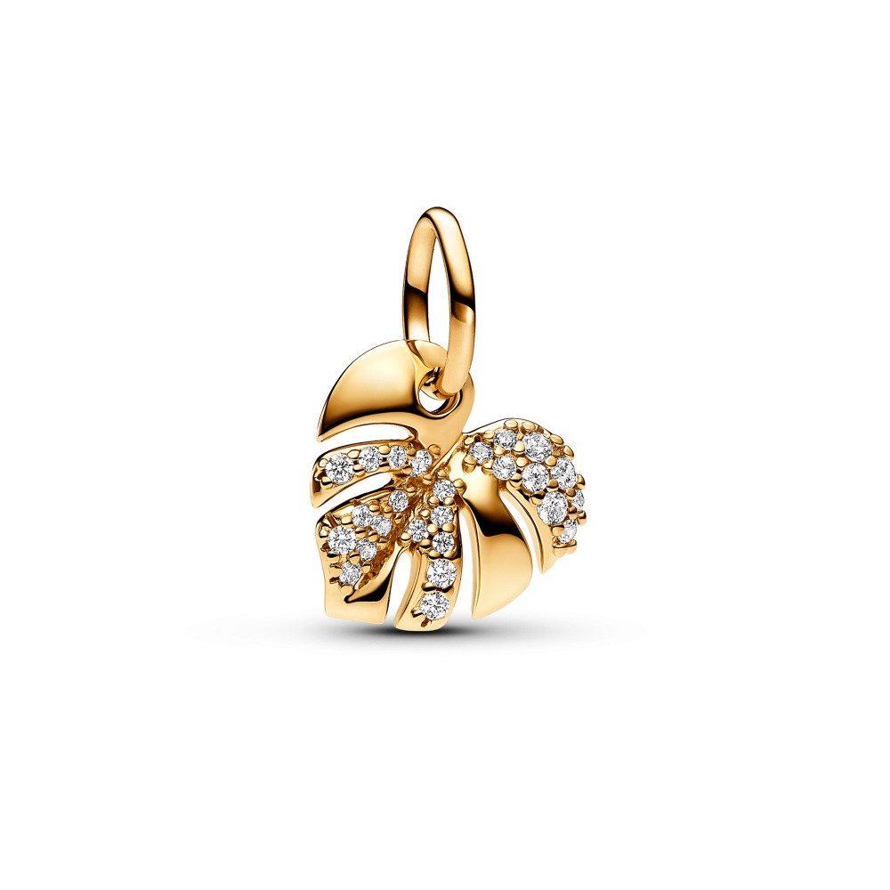 Pandora Charm-Einhänger Pandora Moments Charm Anhänger Funkelndes Monstera-Blatt 763349C01