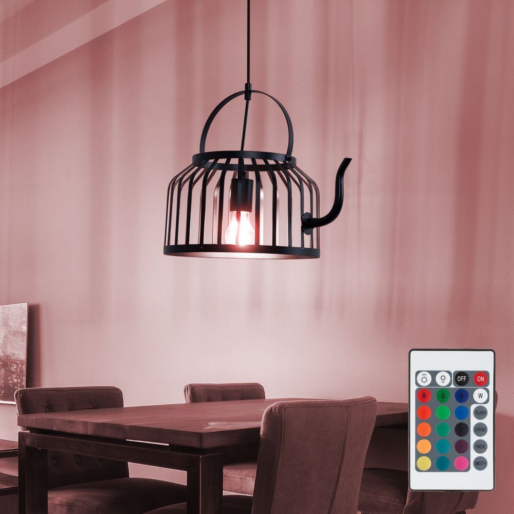 Globo LED Pendelleuchte, Fernbedienung Leuchtmittel Küchenlampe dimmbar LED Pendellampe Teekanne Farbwechsel, inklusive, Warmweiß, Hängelampe