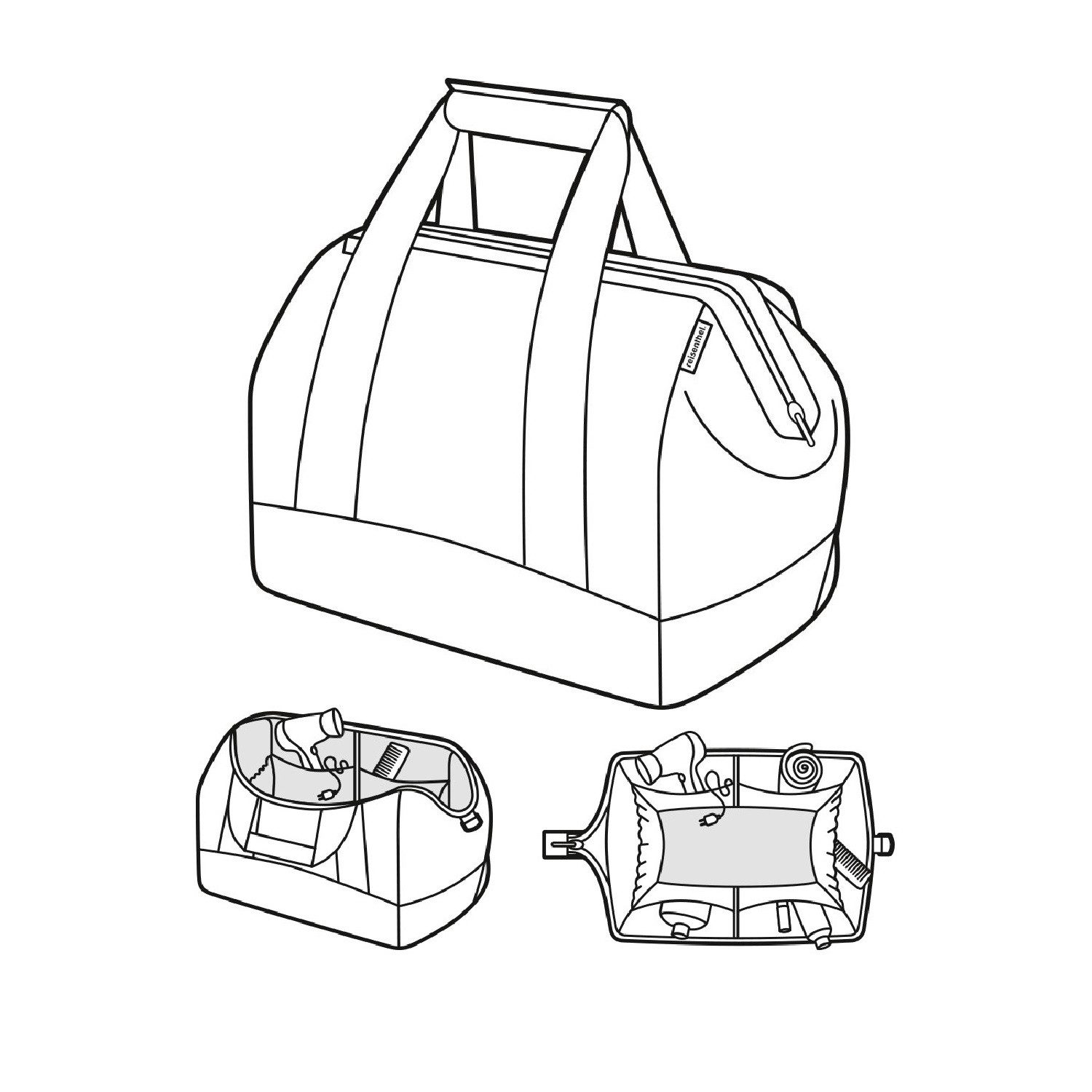 REISENTHEL® Reisetasche Allrounder M smiley grey MS7085 – Bild 3 von 3