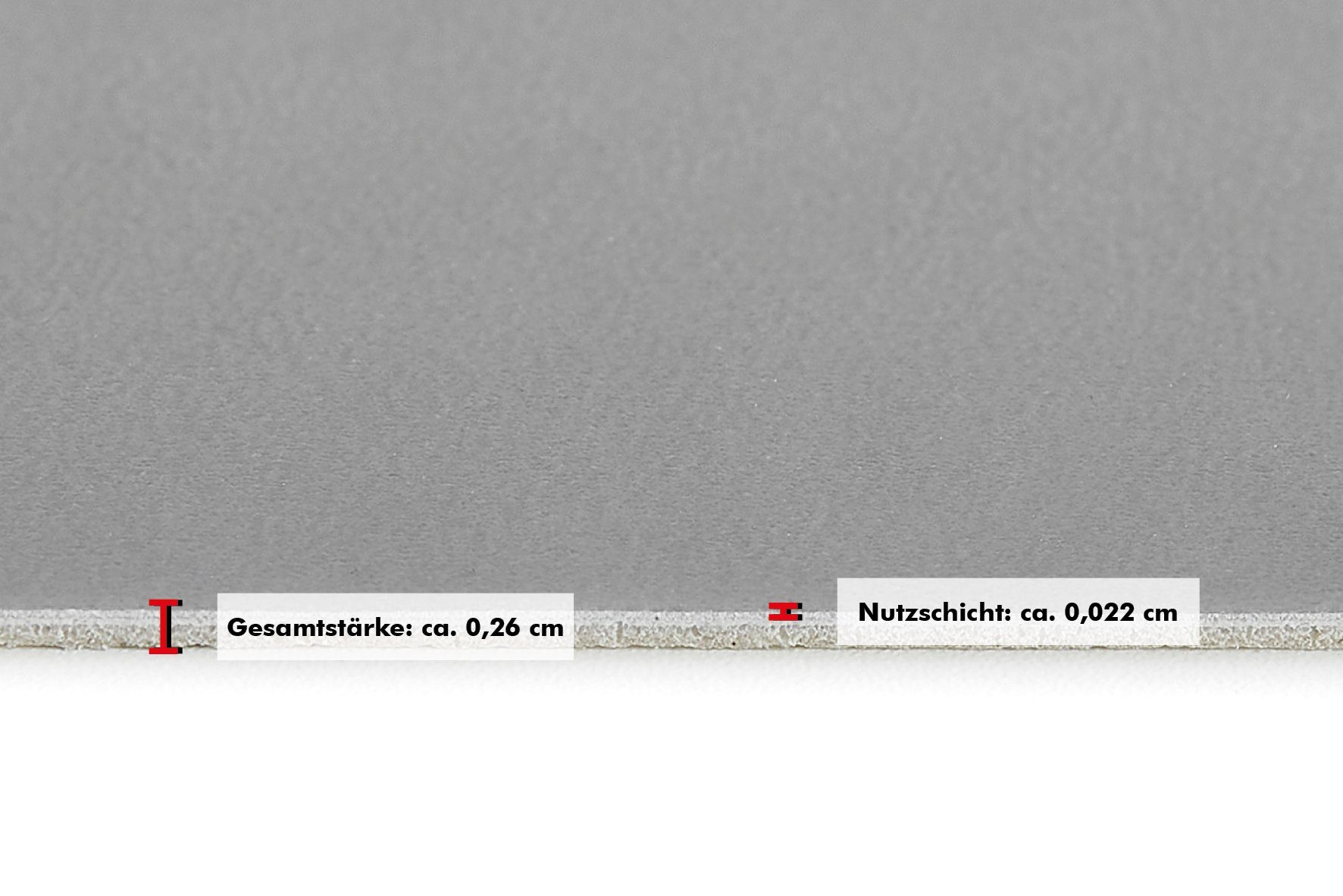 cm, 200 grau oder mm Andiamo cm Breite Vinylboden Bodenbelag PVC Uni, Stärke Meterware 2,6 400