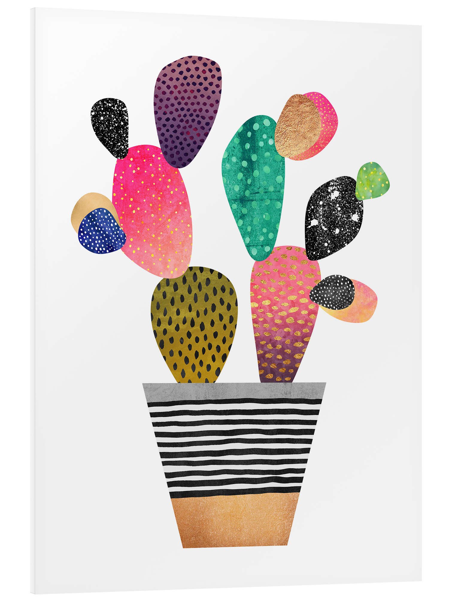 Posterlounge Wandbild Happy Cactus, Elisabeth Fredriksson, erhältlich als Poster, Leinwandbild, Wandsticker oder Acrylglasbild