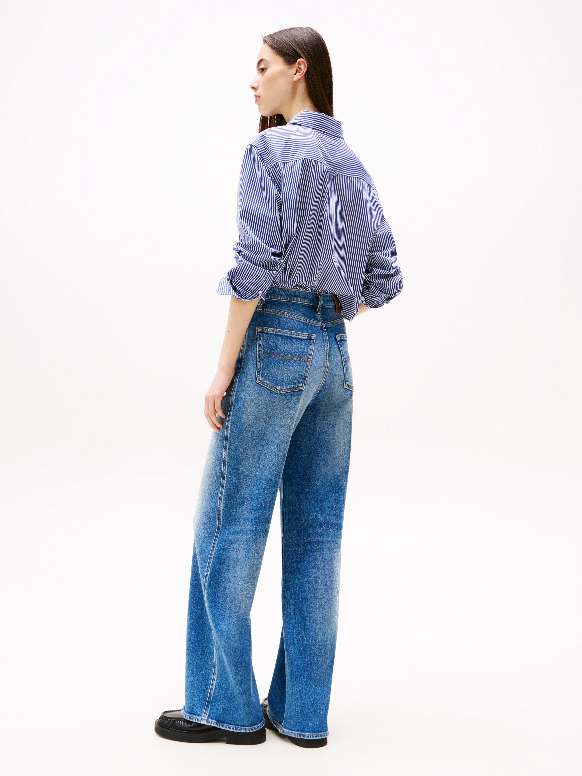 Tommy Jeans Weite Jeans Claire High Rise mit Logo-Badge
