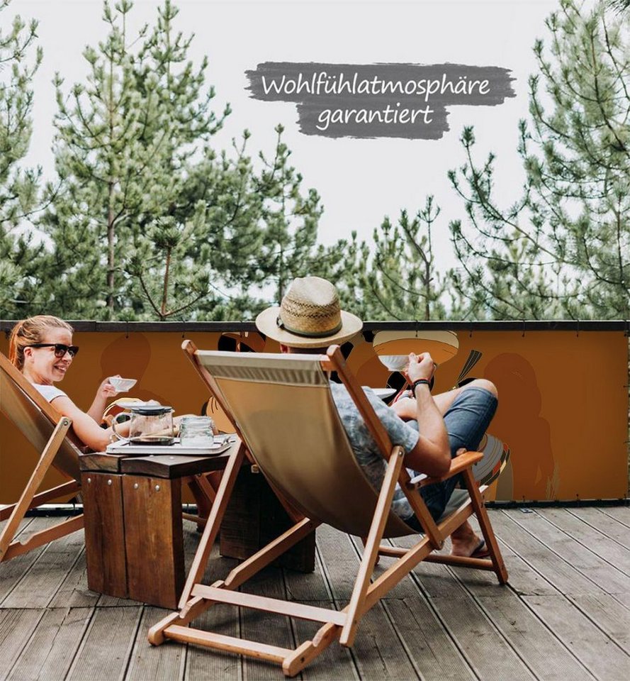Thumbnail - MyMaxxi Sichtschutzelement Balkonbanner Versammlung am Marktplatz Balkon Sichtschutz Garten