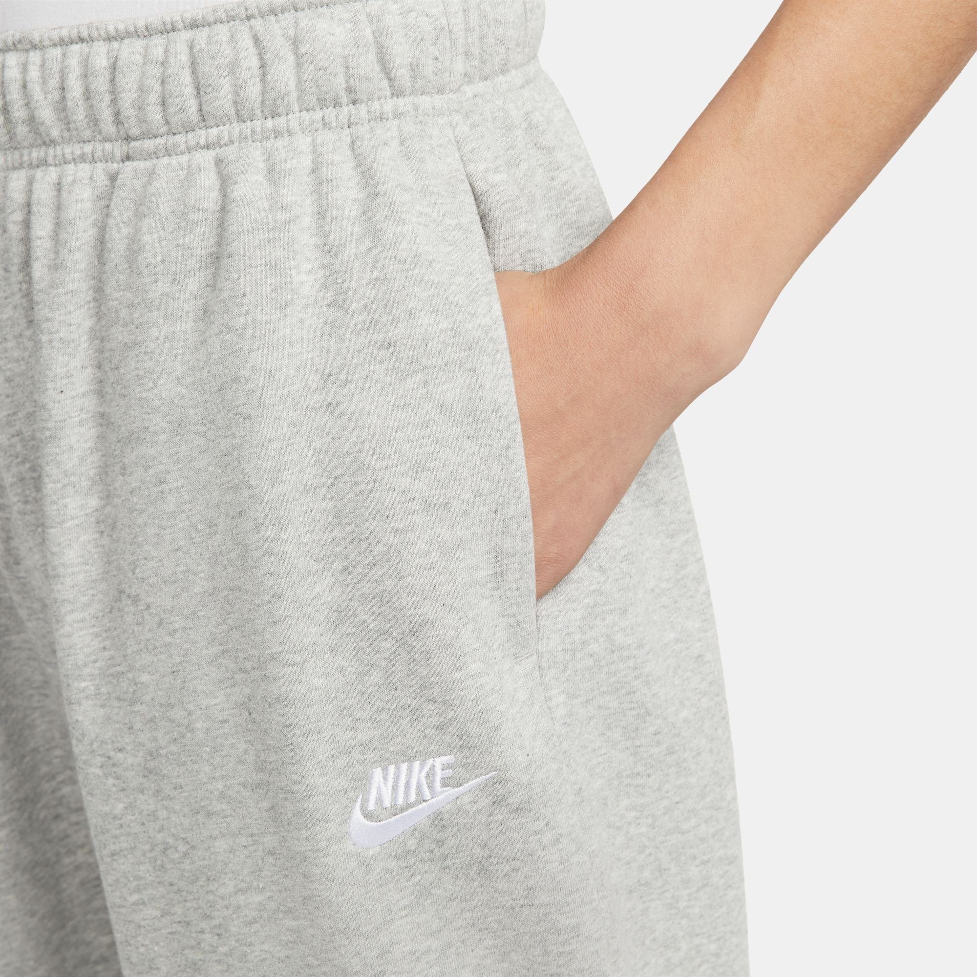 Nike Sportswear Jogginghose DK Mid-Rise Women's Pants HEATHER/WHITE GREY Club Fleece