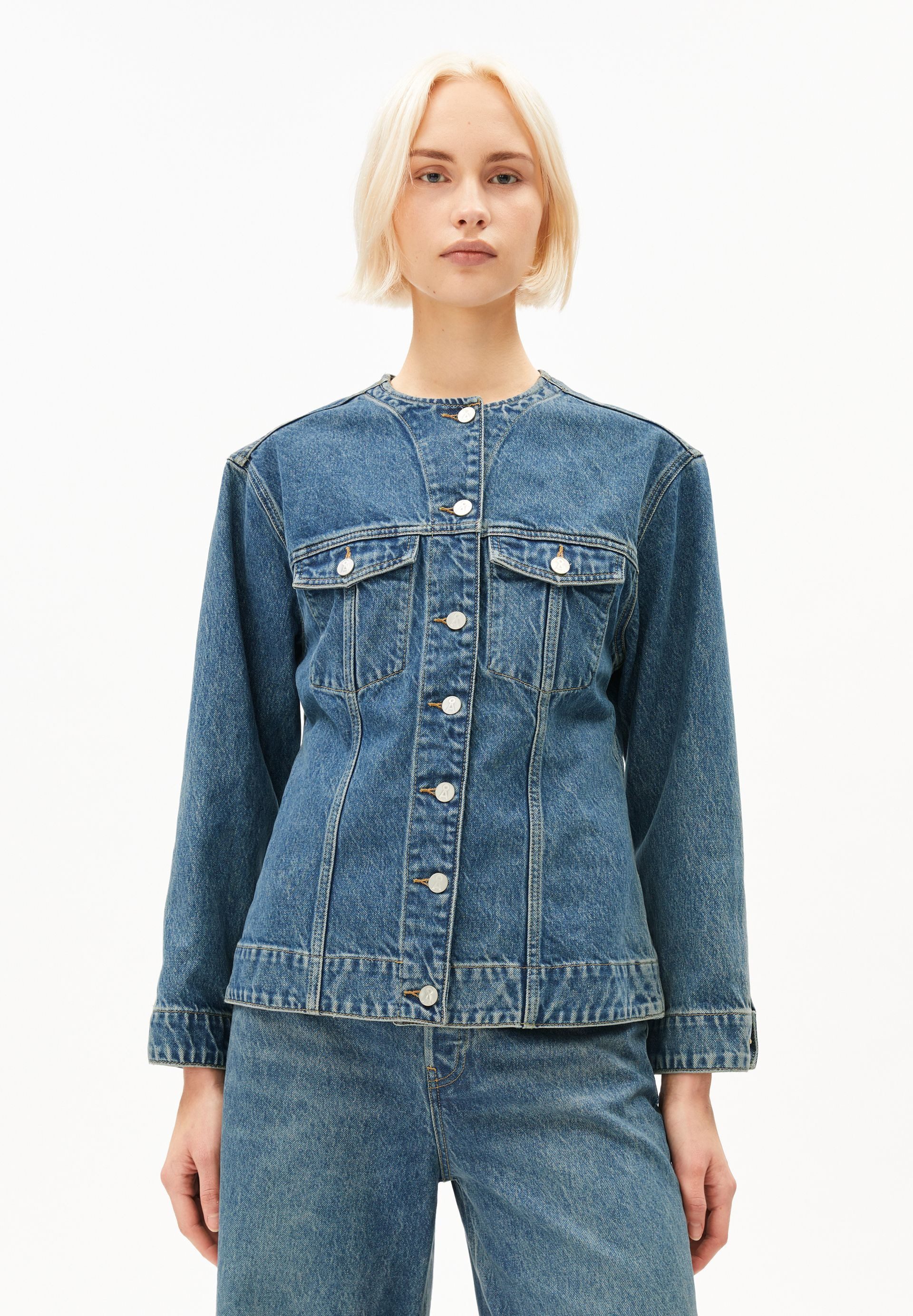 Armedangels Jeansjacke STRUCTURED Jeansjacke aus Bio-Baumwoll Mix Loose Fit