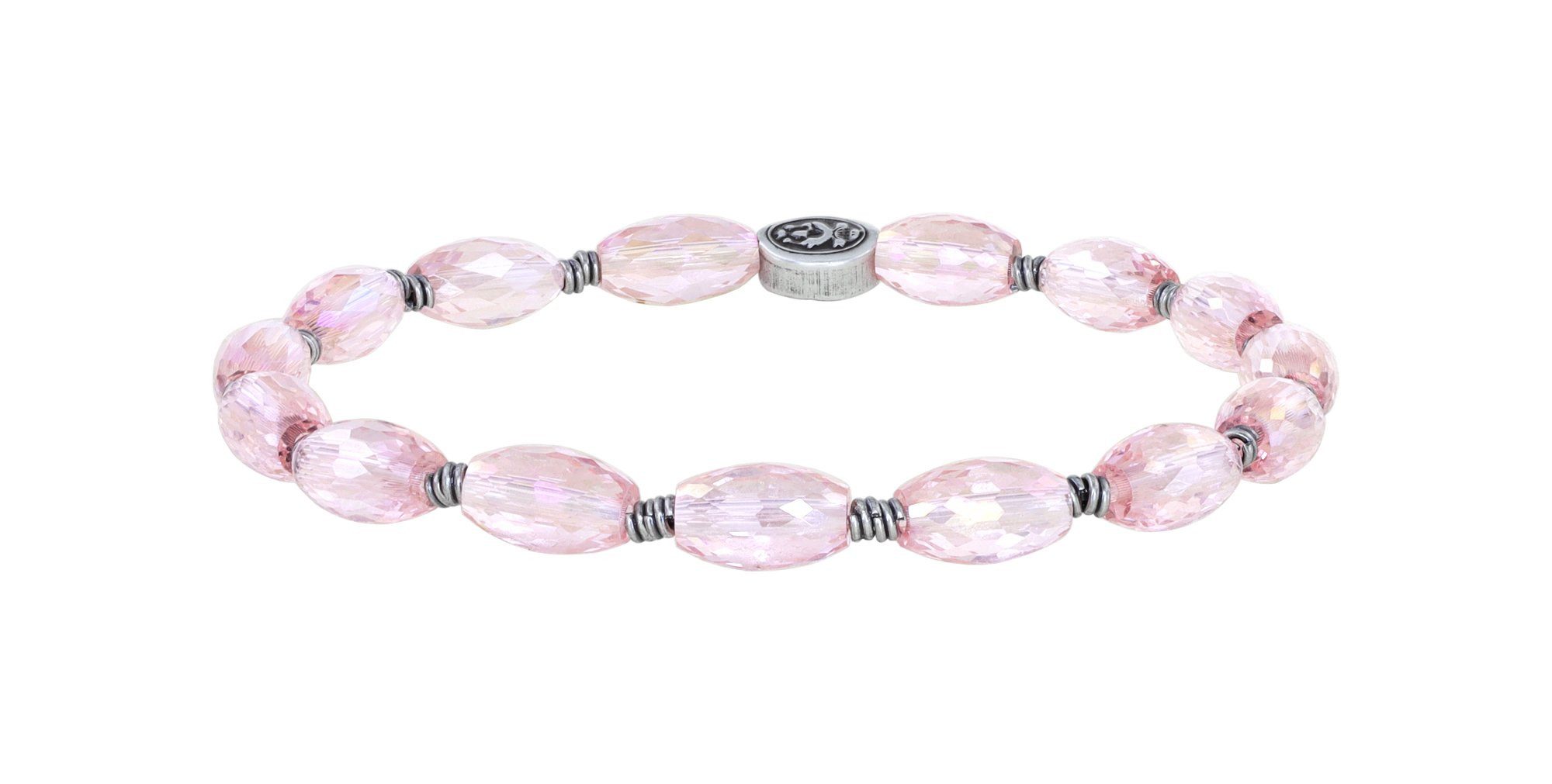 KONPLOTT Armband Konplott Armband elastisch Petit Glamour d´Afrique pink Antik Silber (1-tlg)