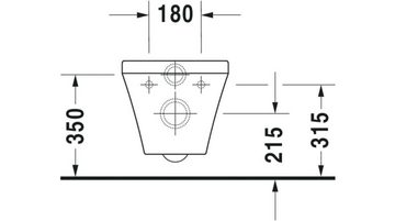 Duravit Bidet Wand-WC DURASTYLE COMPACT tief, 370x480mm HygieneGlaze weiß