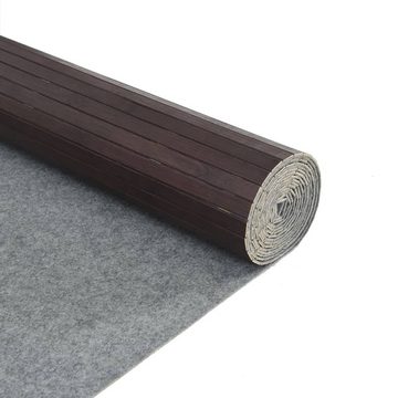 Teppich Teppich Rechteckig Dunkelbraun 80x100 cm Bambus, vidaXL, Rechteckig