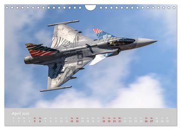 CALVENDO Wandkalender Saab Airpower (Wandkalender 2025 DIN A4 quer), CALVENDO Monatskalender