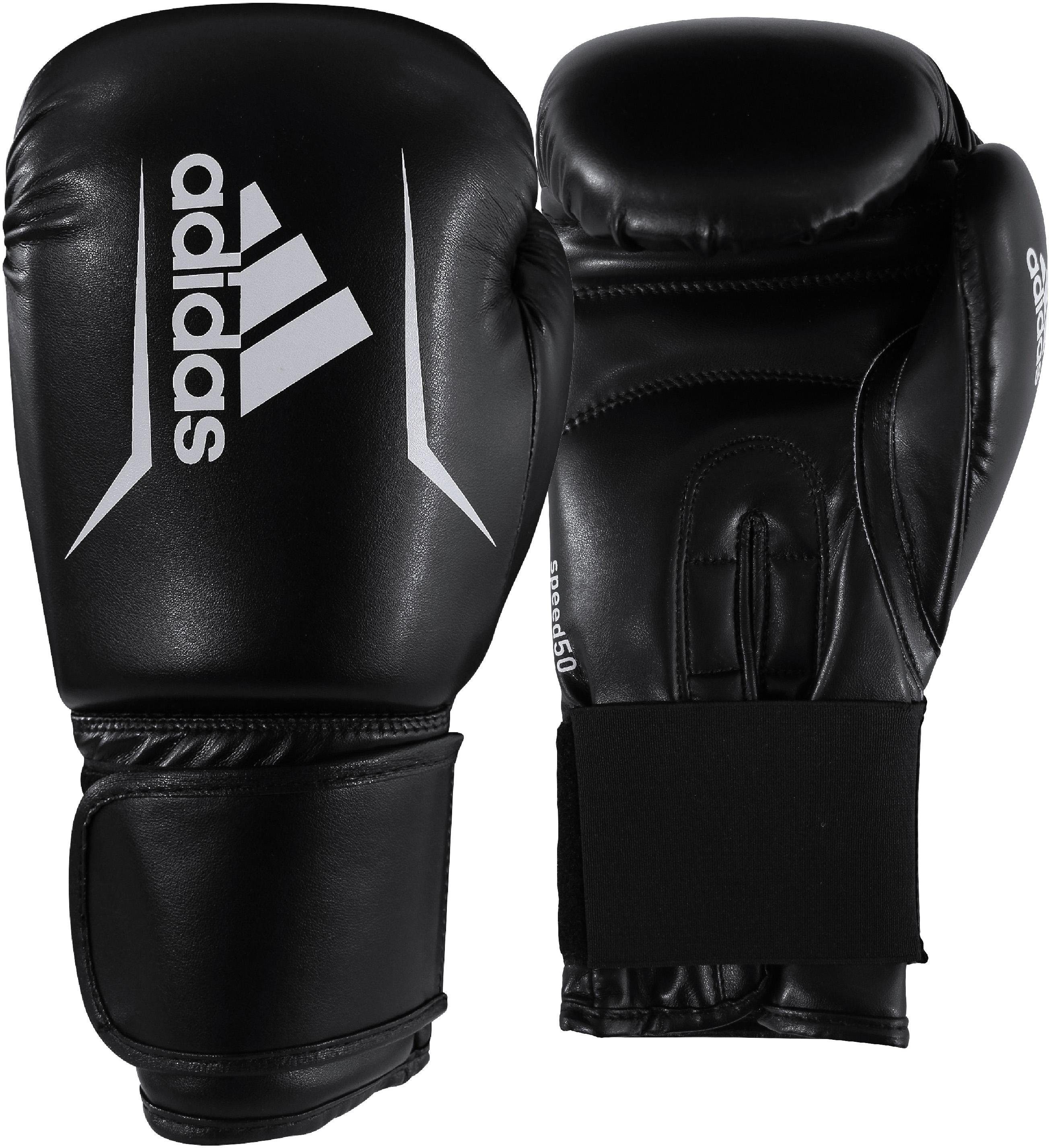 50 adidas schwarz/weiß Performance Speed Boxhandschuhe